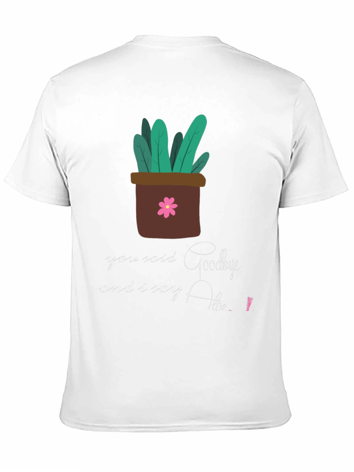 Plant Pot Goodbye Hello Graphic T-Shirt