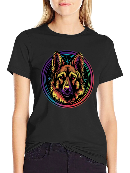 German Shepherd Graphic Tee - Mens Black T-Shirt