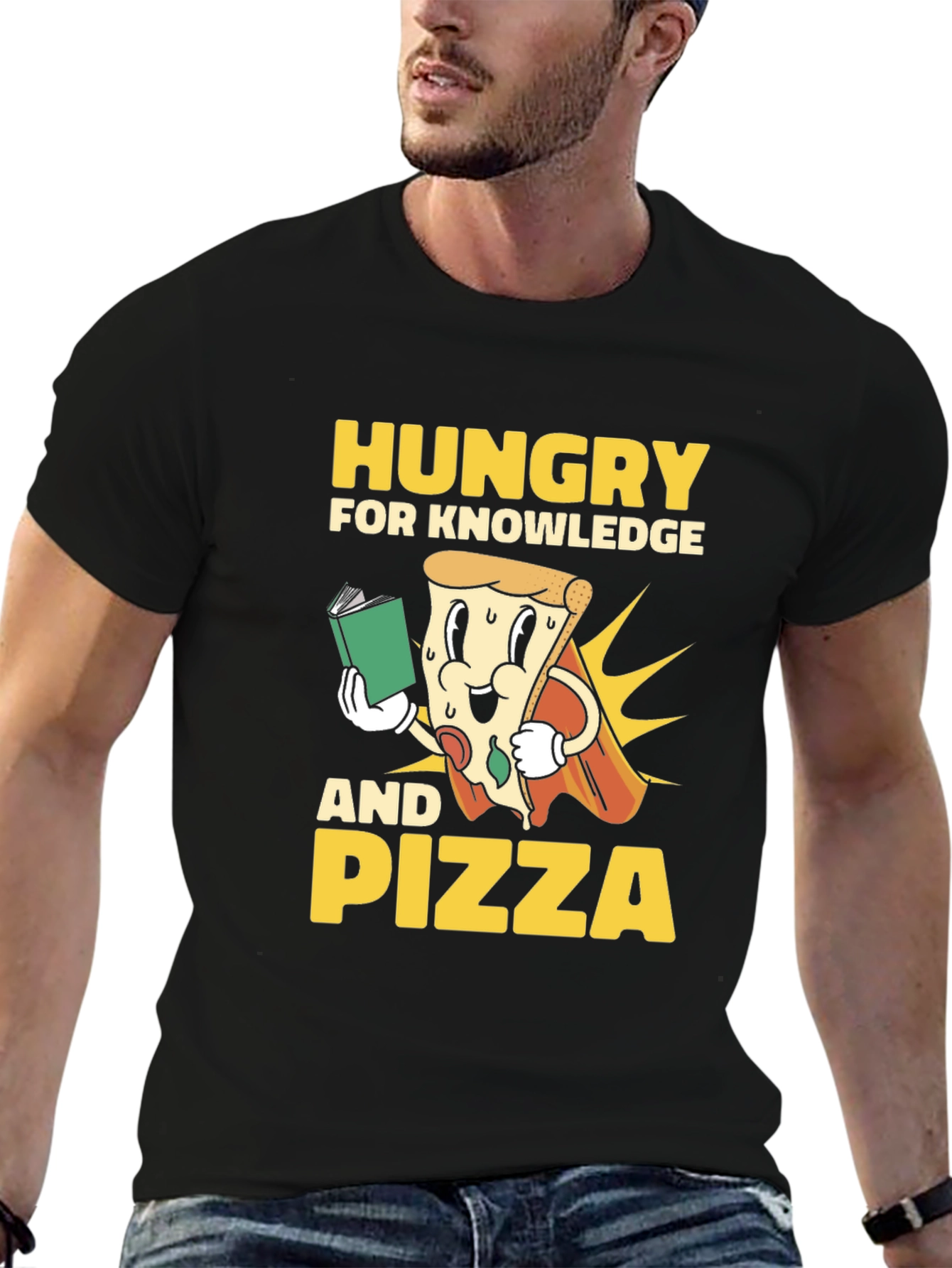 Hungry for Knowledge and Pizza T-Shirt