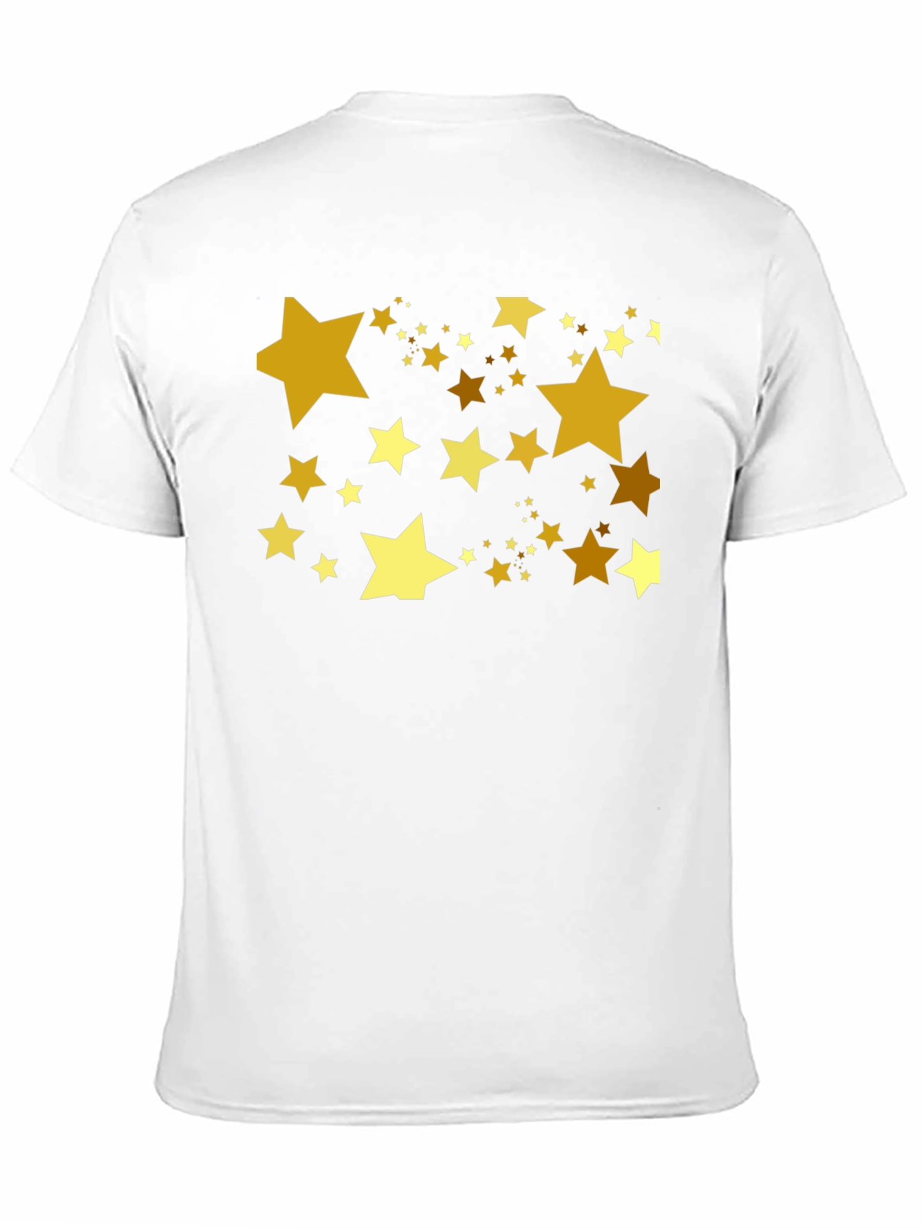 Golden Stars Black T-Shirt - Celestial Style
