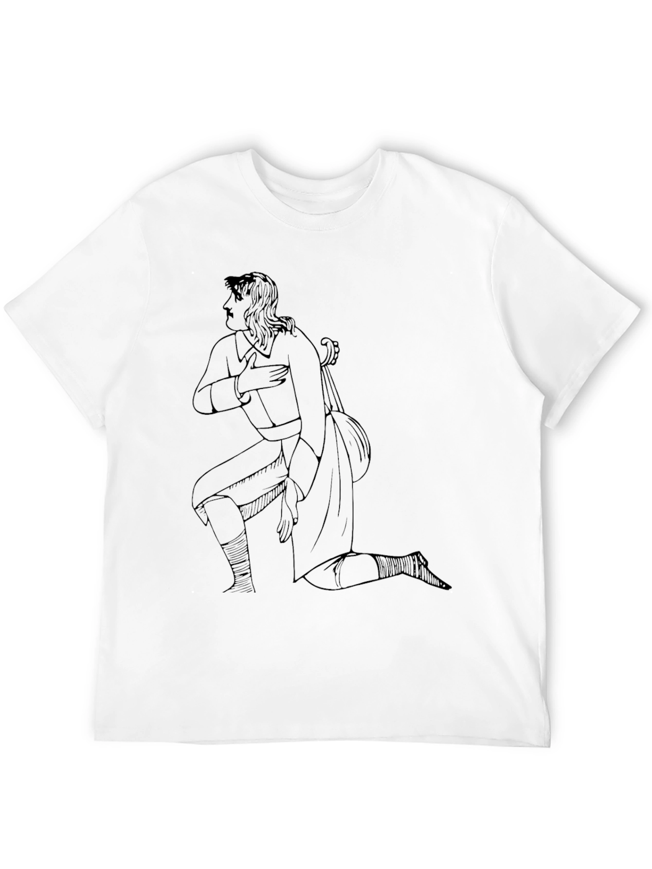 Line Art Graphic Black T-Shirt