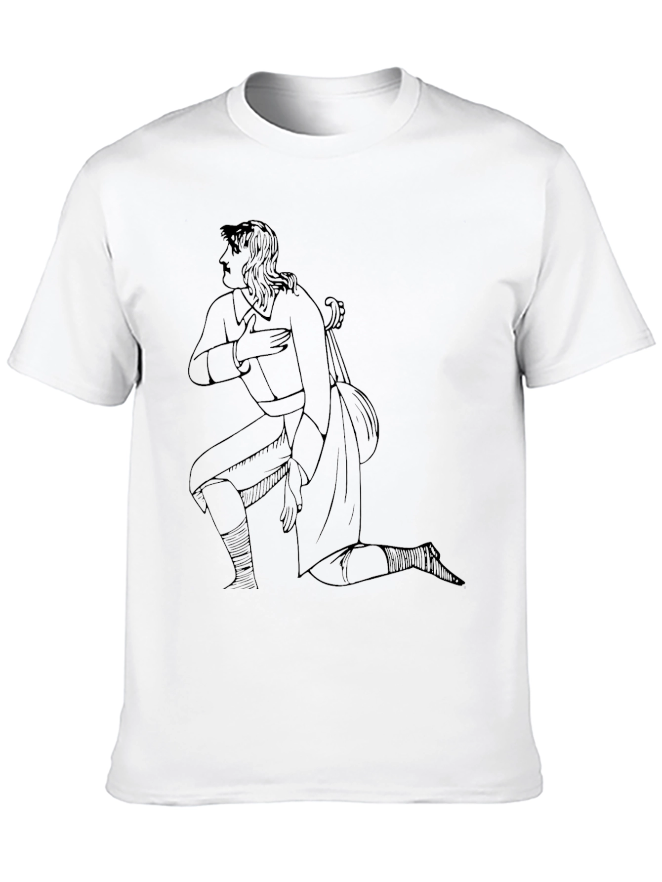 Line Art Graphic Black T-Shirt