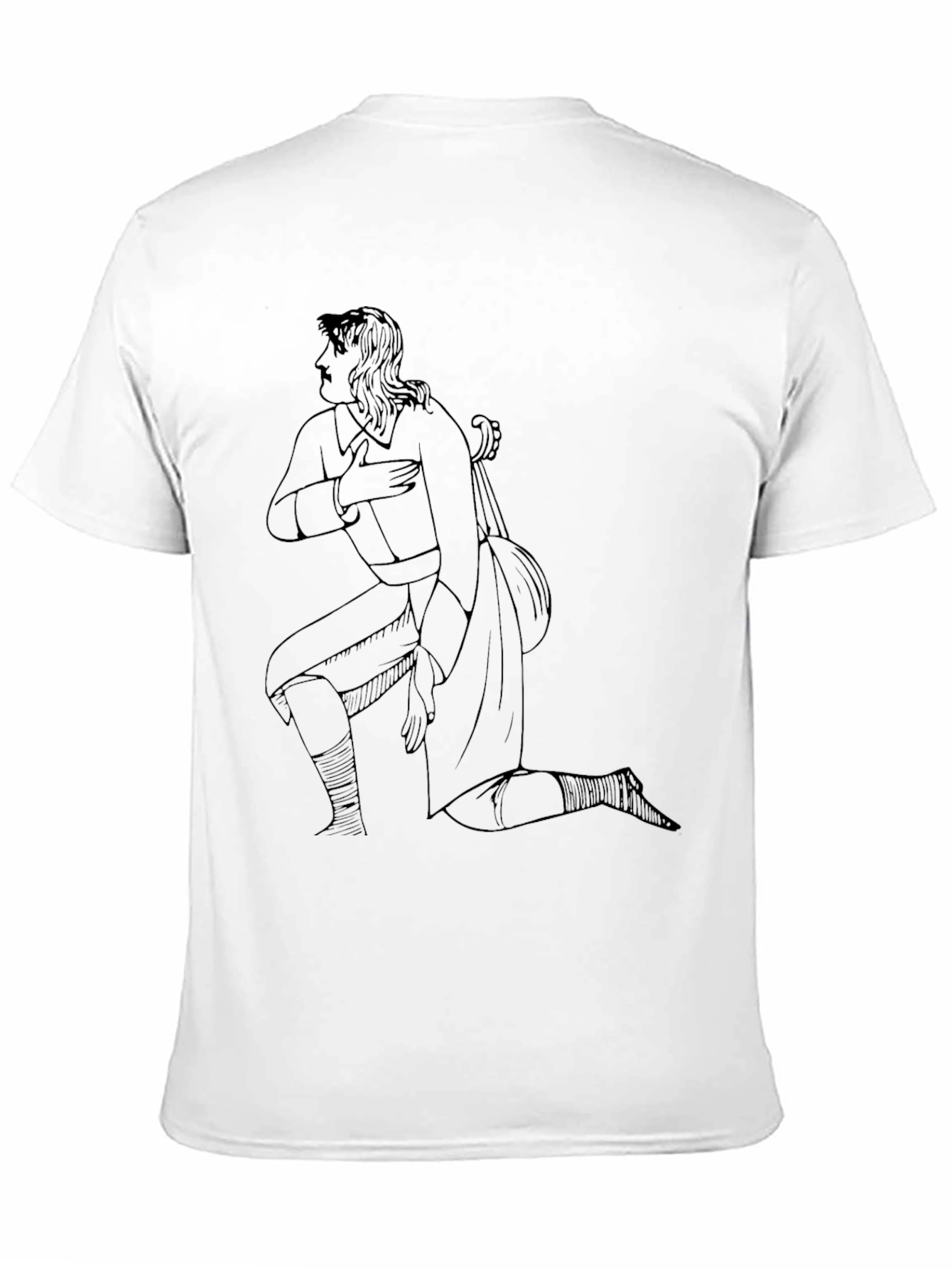 Line Art Graphic Black T-Shirt