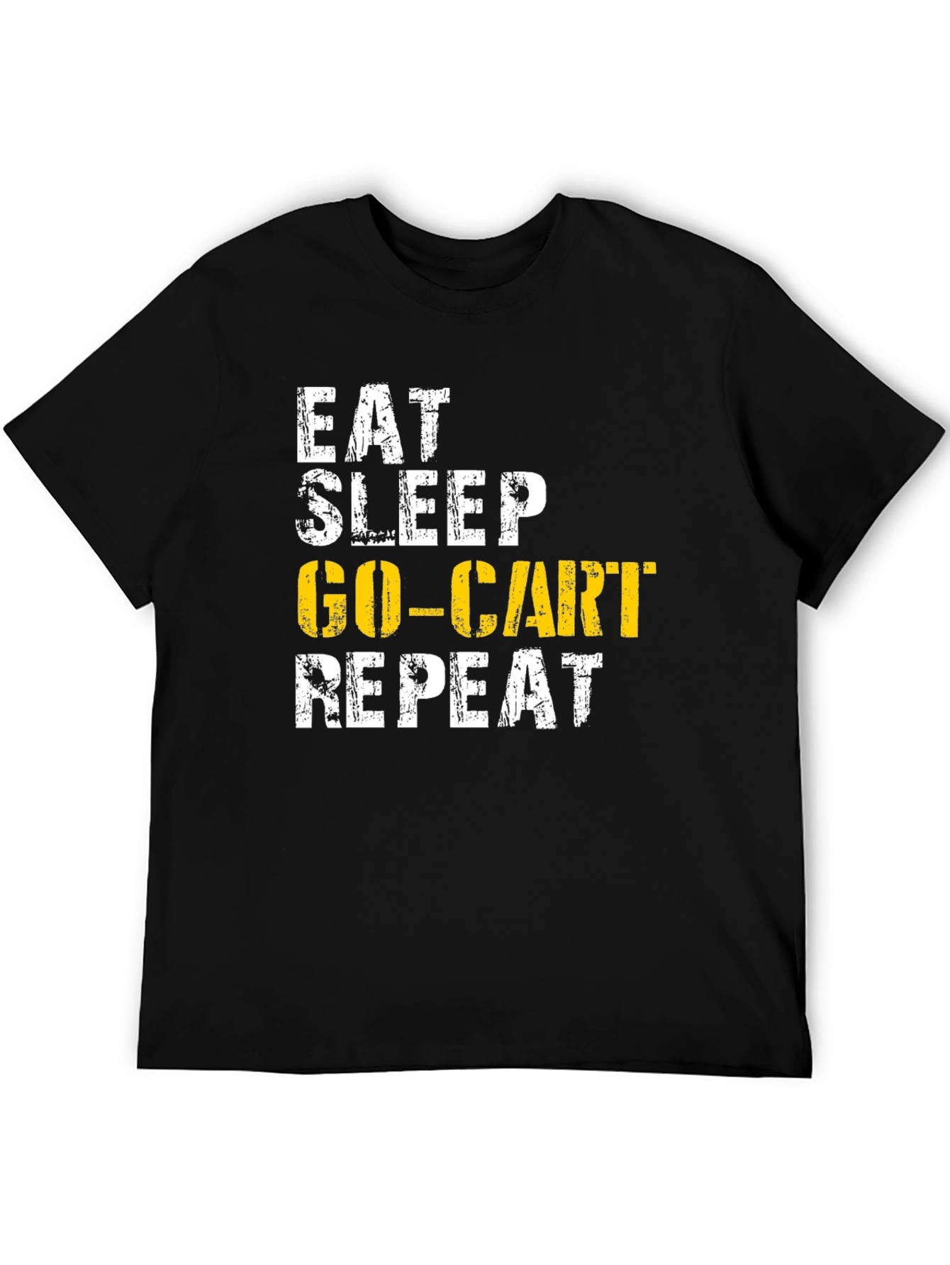 Eat Sleep Go-Cart Repeat Black T-Shirt