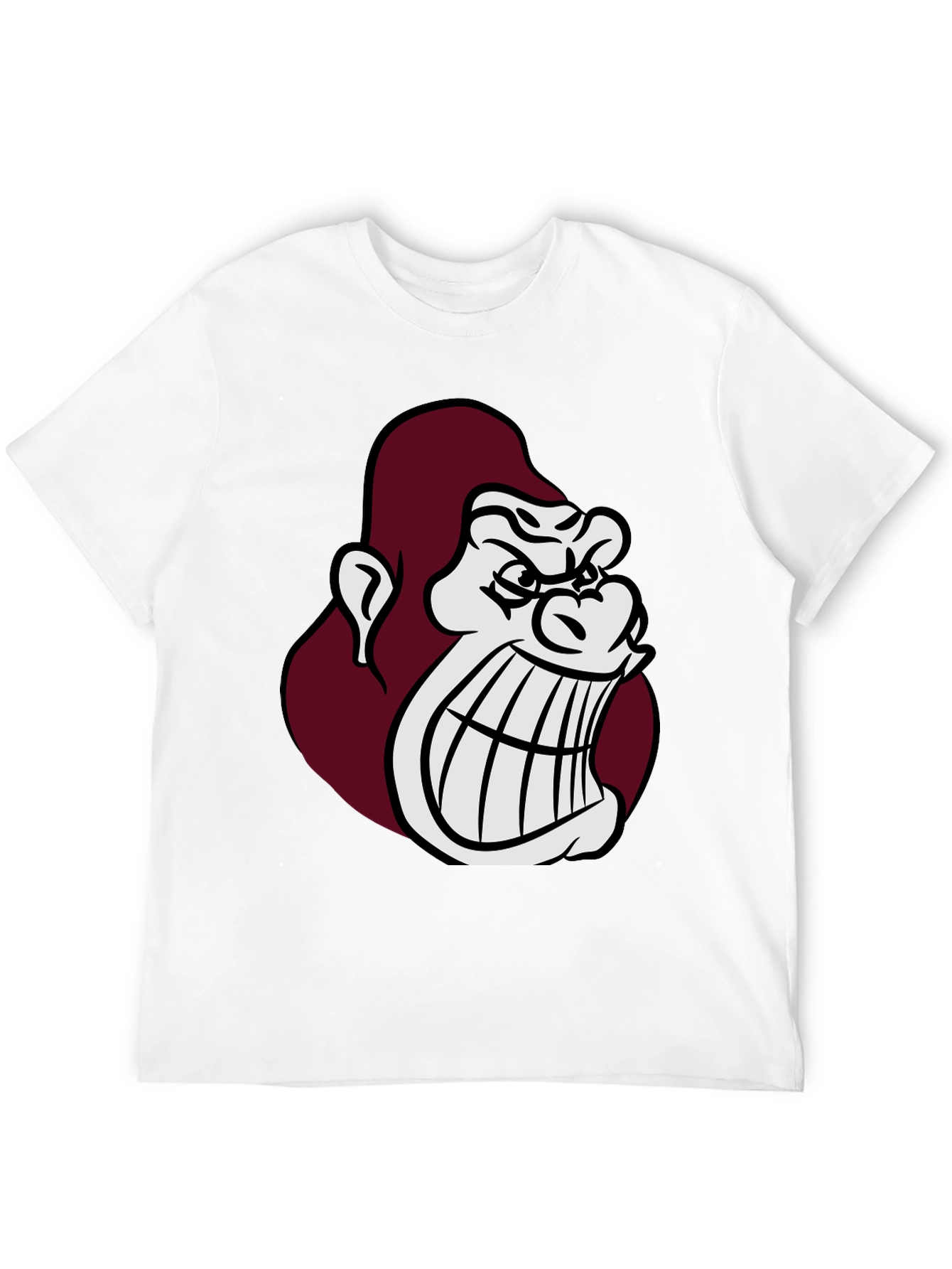 Angry Gorilla Graphic Tee - Black Casual T-Shirt