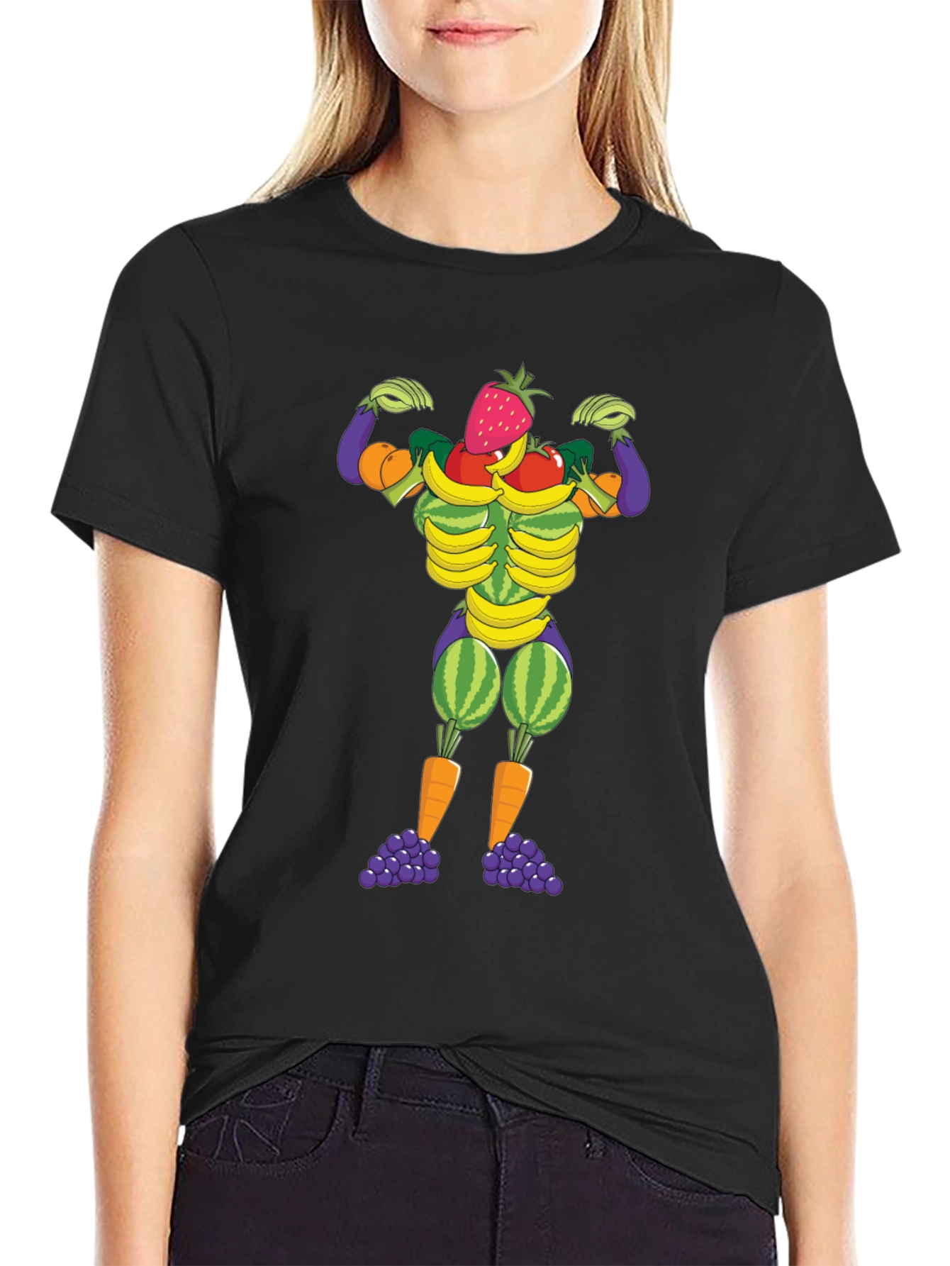 Fruit & Veggie Muscle Man Graphic Tee