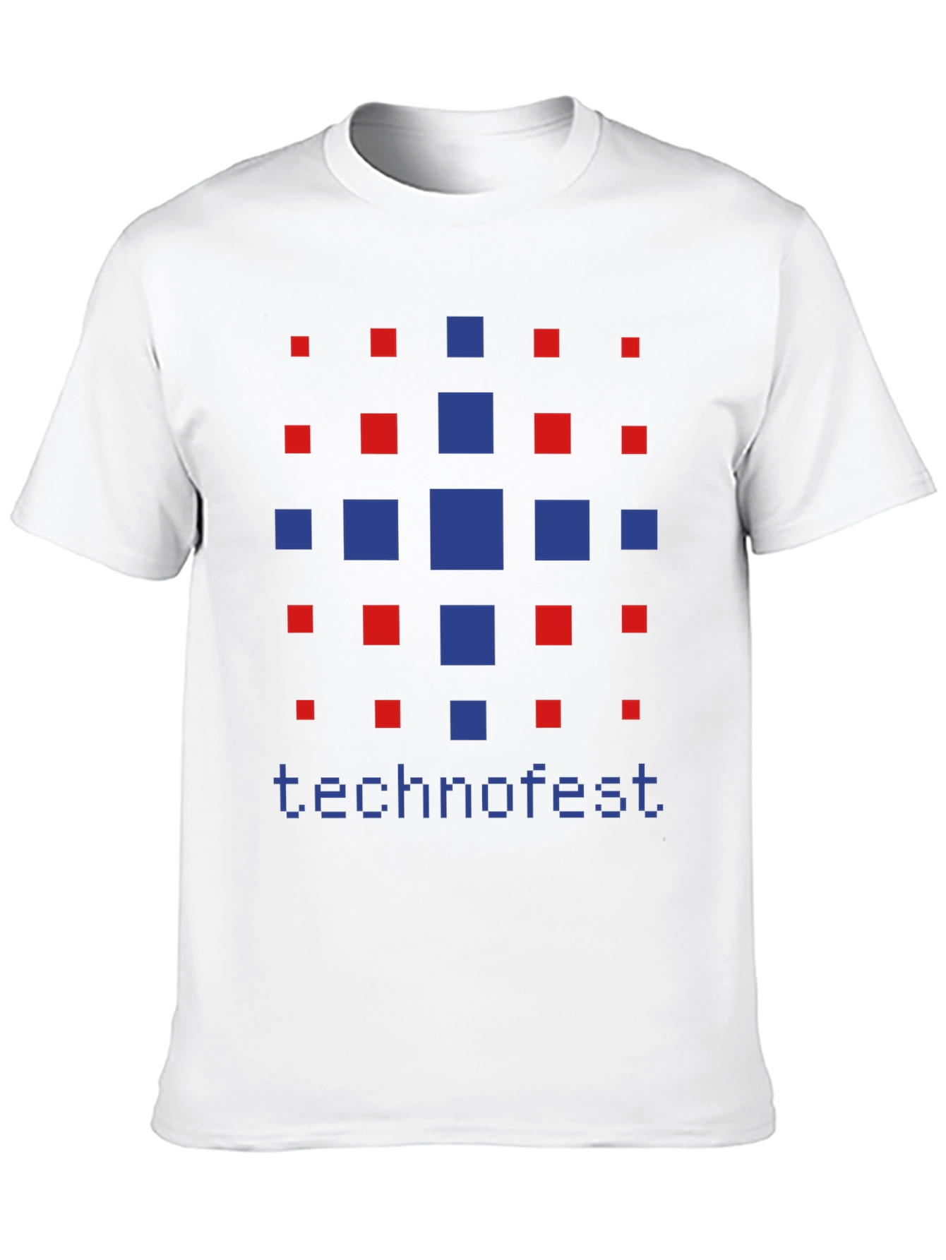 Technofest Graphic Tee - Pixelated Design Soft Cotton Blend