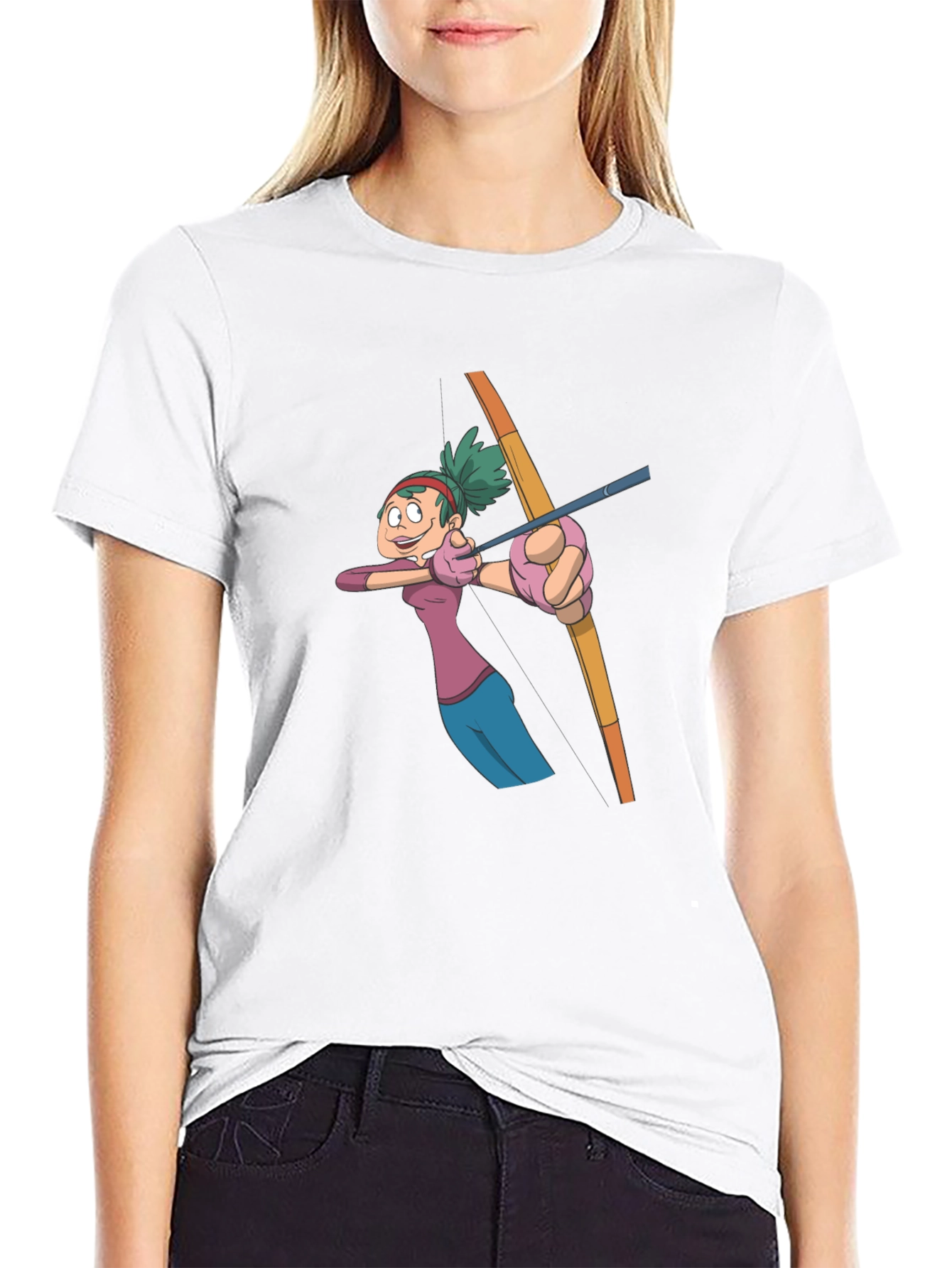 Archer Cartoon Graphic Tee - Black Cotton T-Shirt