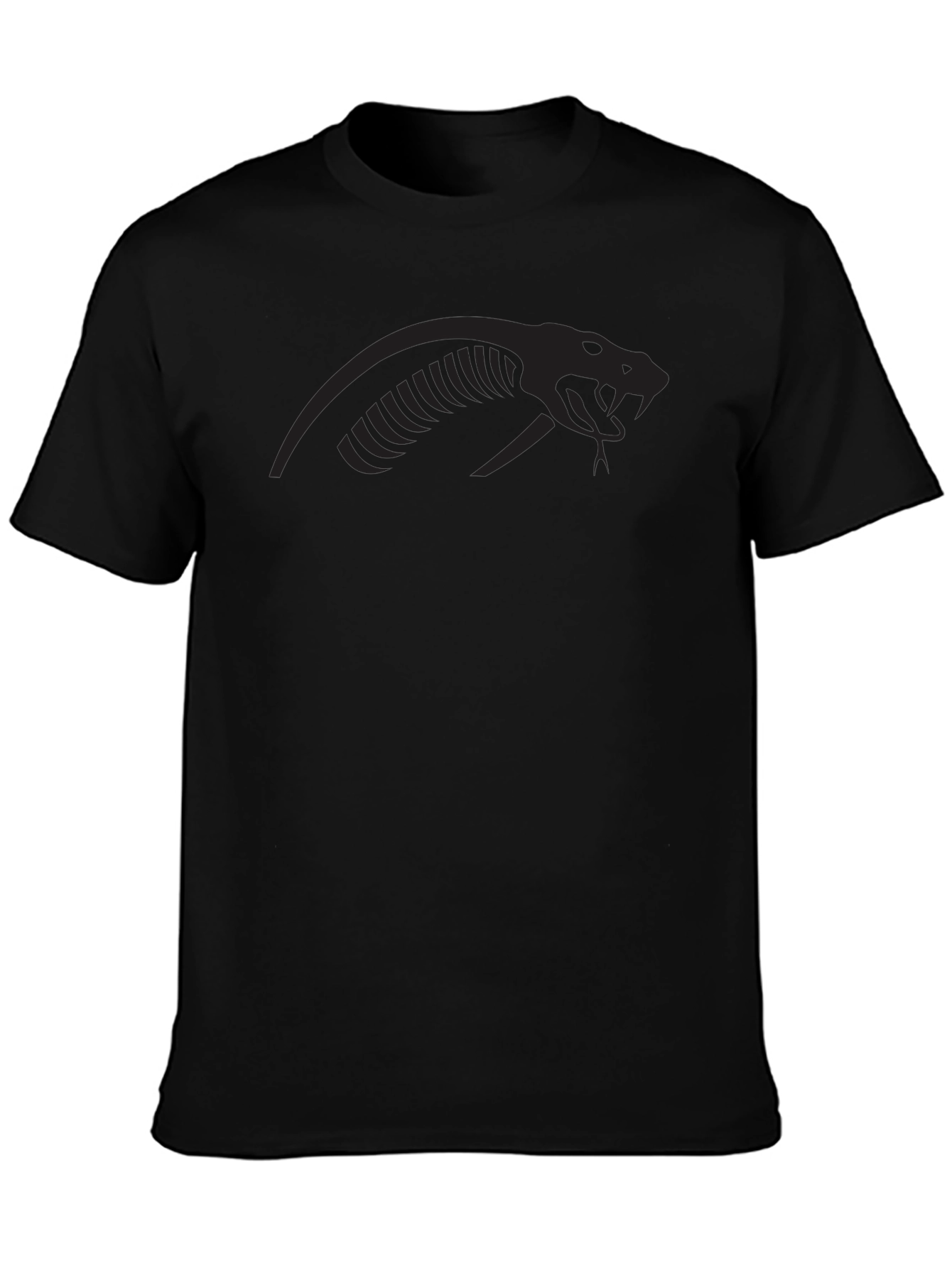Mens Black Viper Graphic T-Shirt