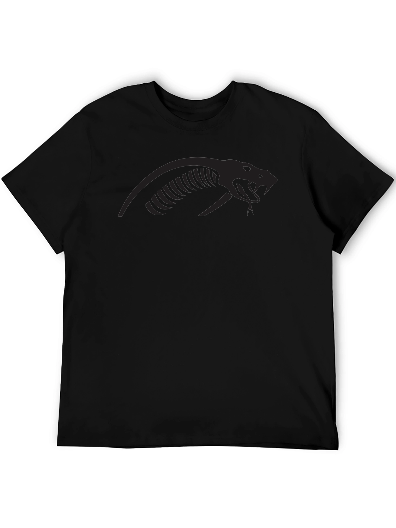 Mens Black Viper Graphic T-Shirt