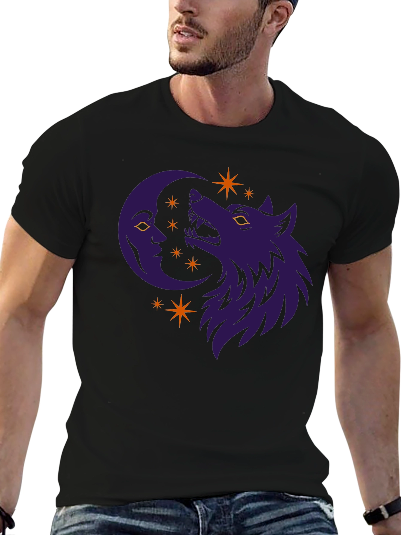 Wolf Moon Graphic Tee - Stylish Comfort