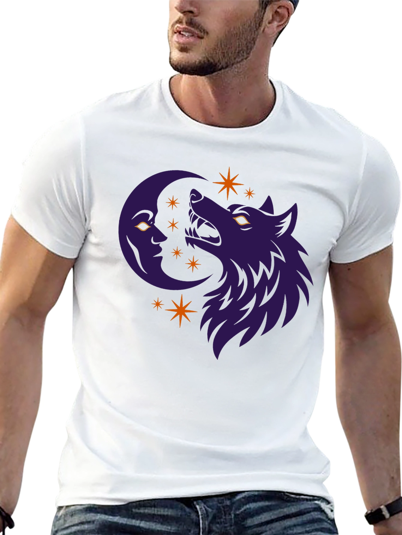 Wolf Moon Graphic Tee - Stylish Comfort