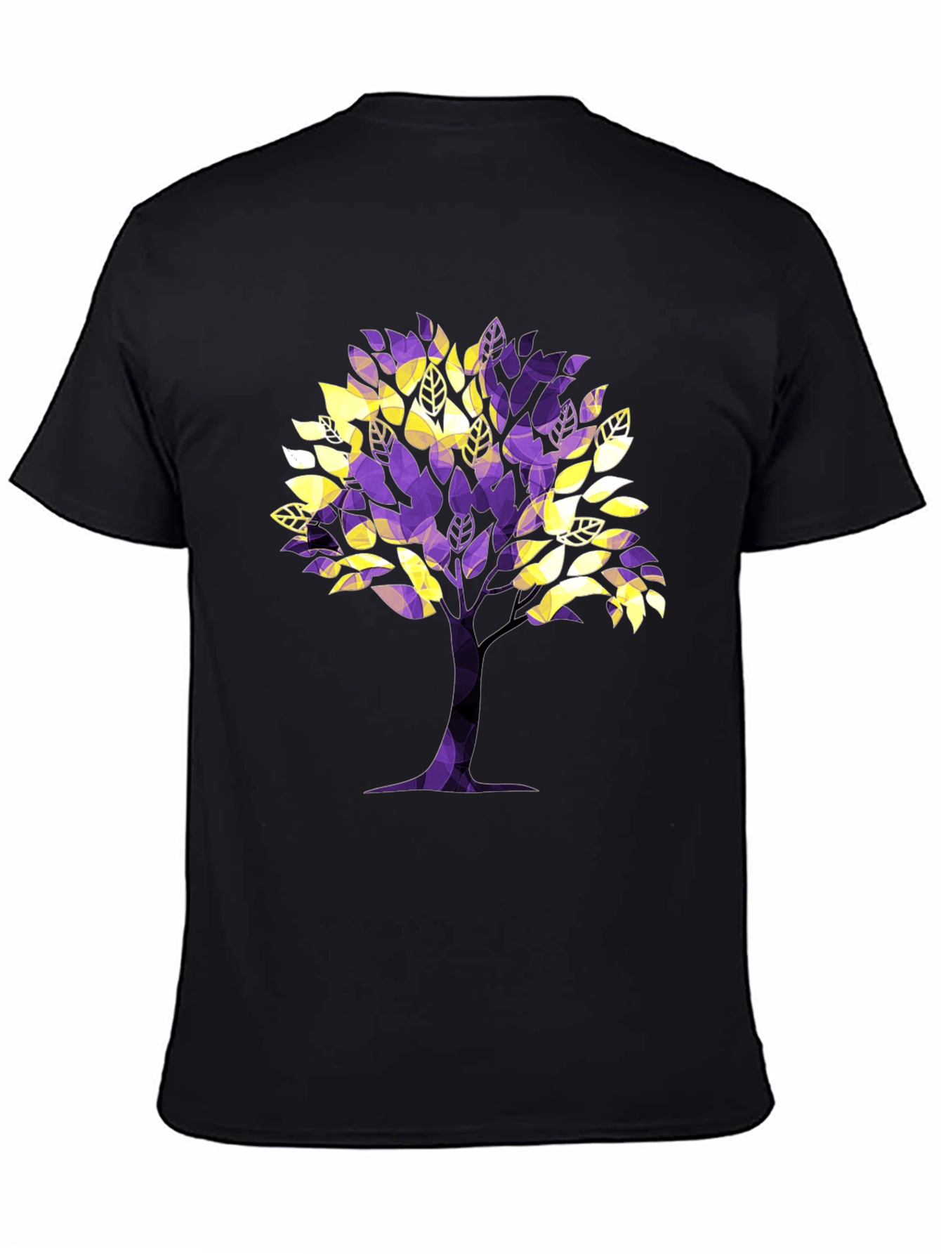 Abstract Tree Graphic Tee - Black