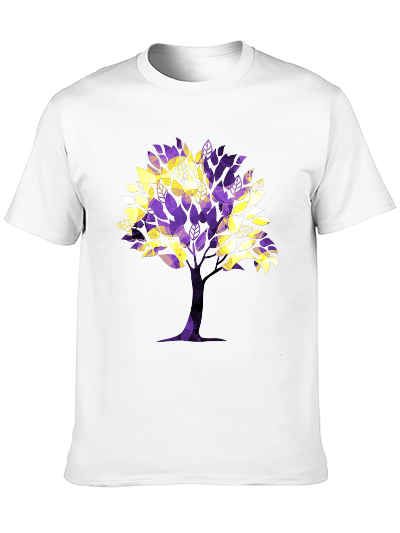 Abstract Tree Graphic Tee - Black