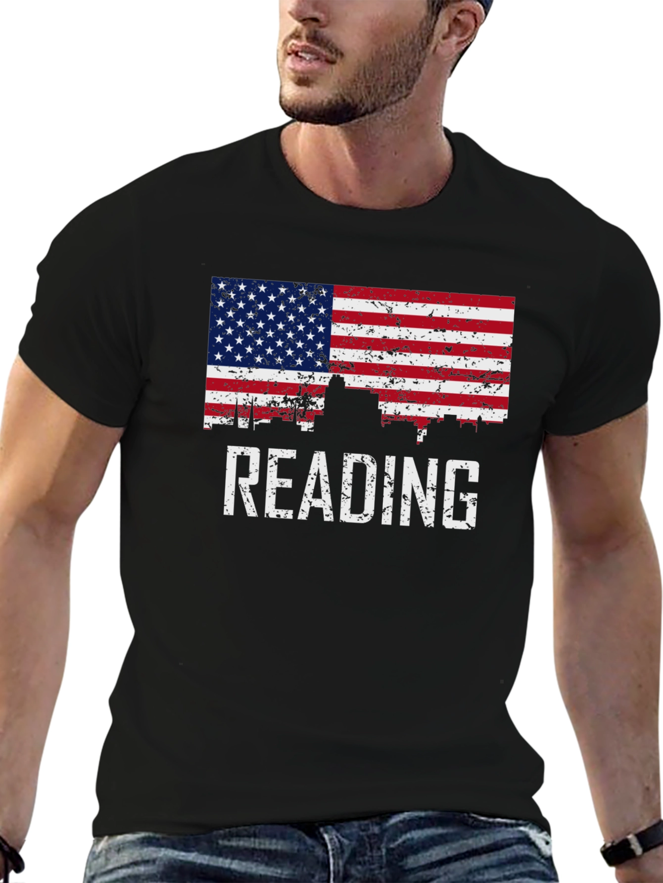Reading American Flag Patriotic T-Shirt