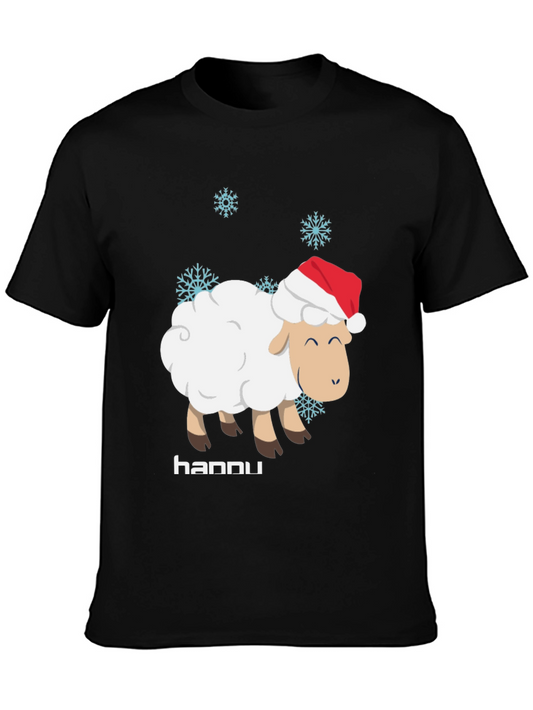 Festive Sheep T-Shirt - Hannu Holiday Design