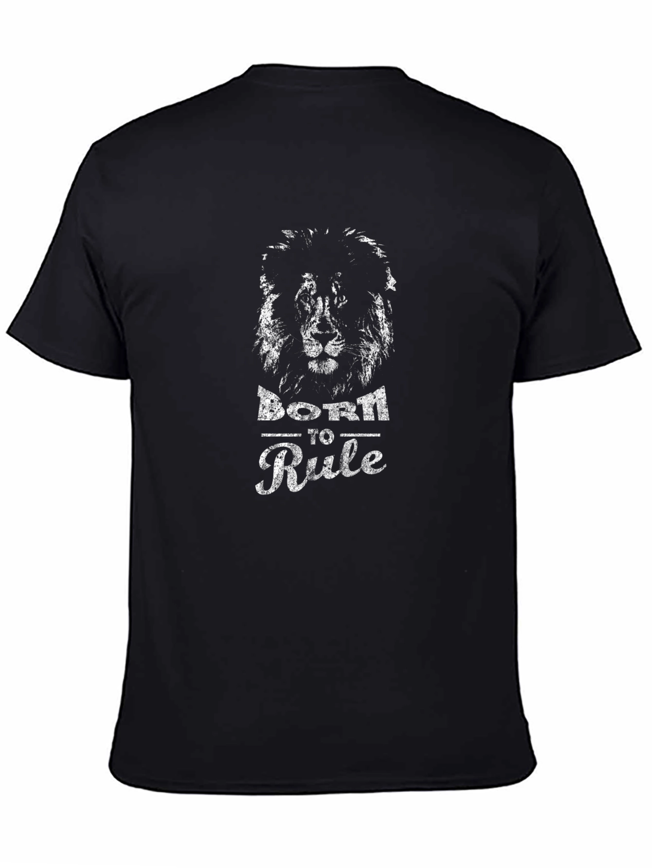 Born to Rule Lion Graphic Print T-Shirt