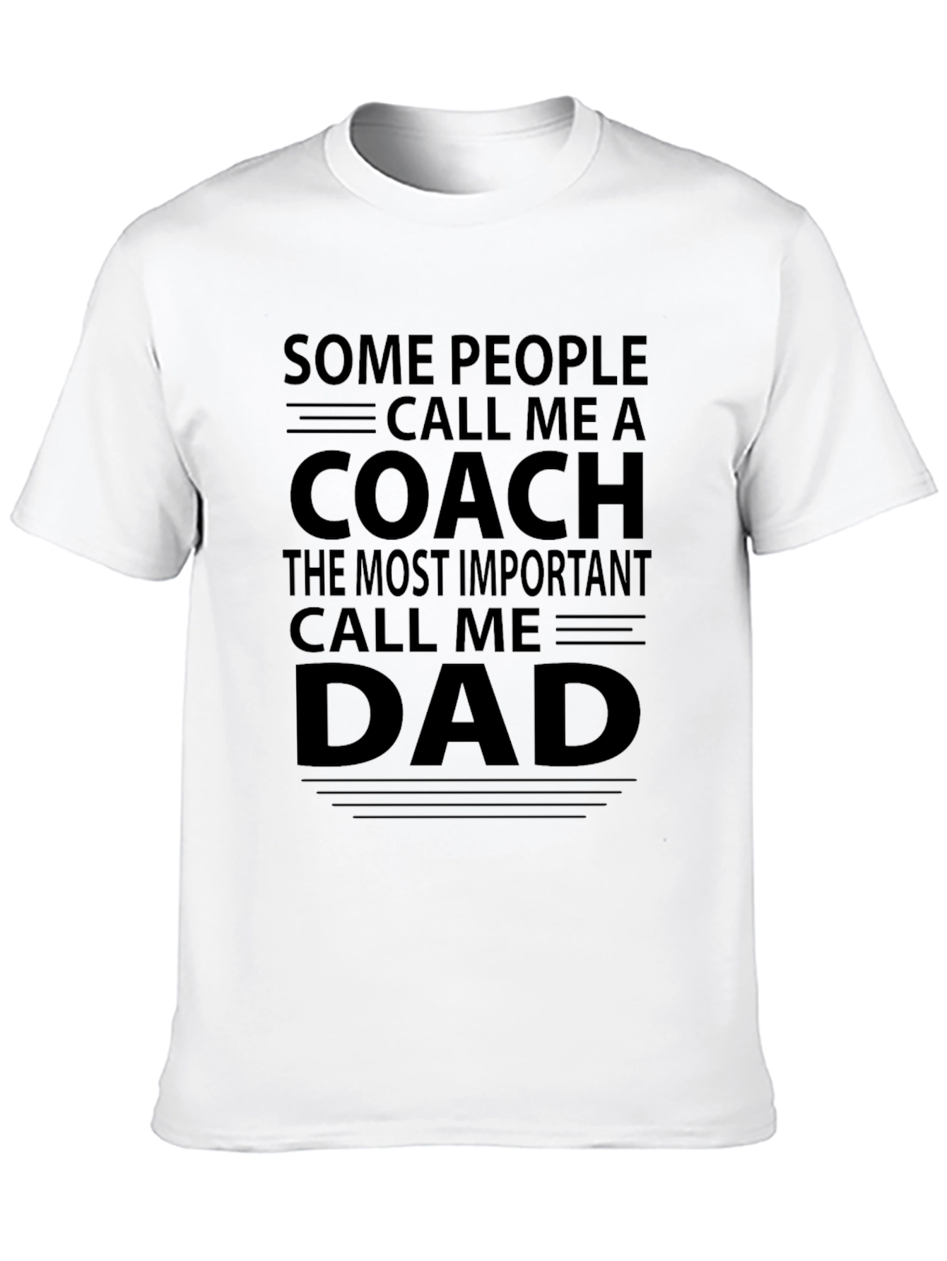 Coach Dad Black Graphic T-Shirt