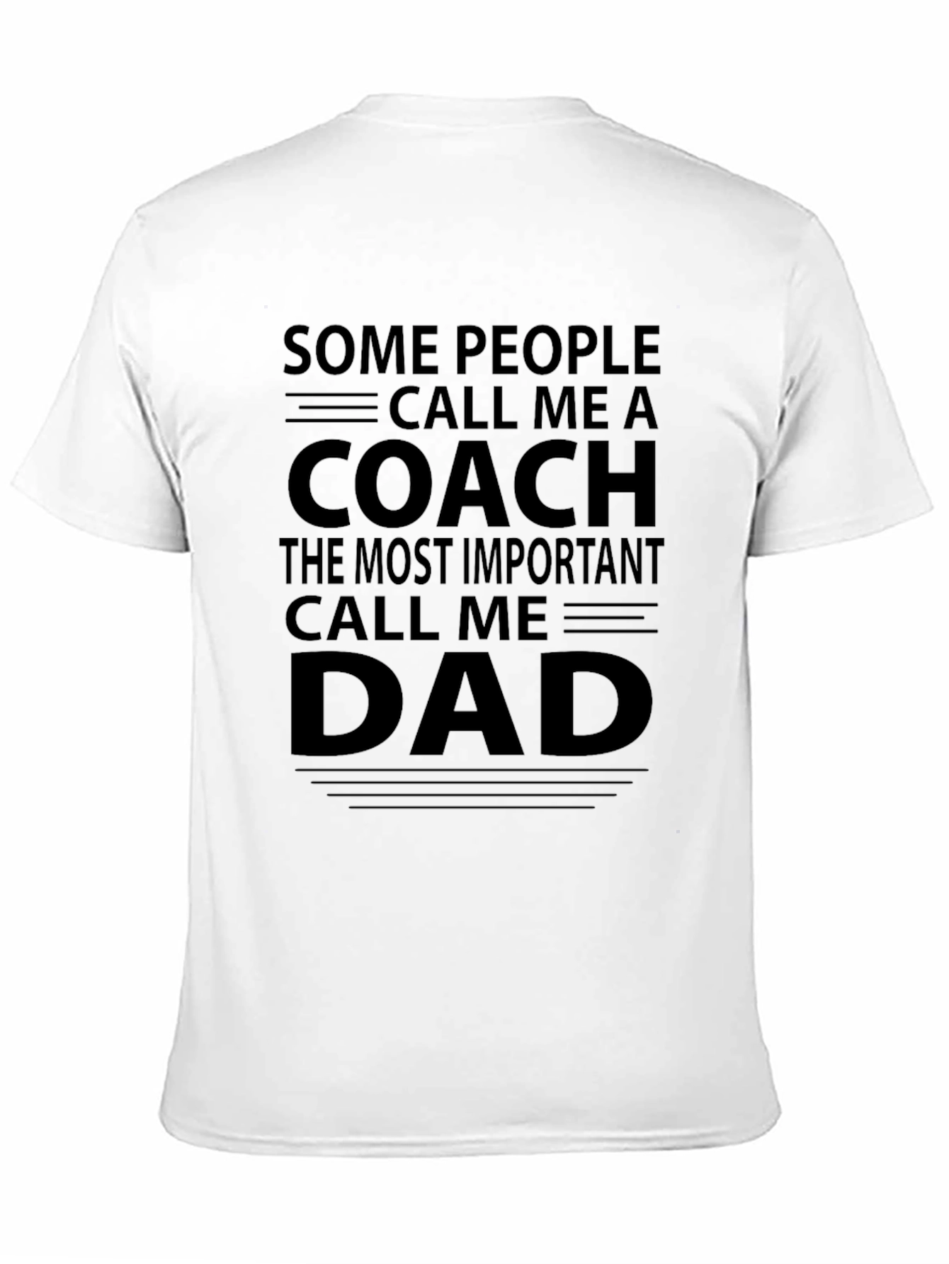 Coach Dad Black Graphic T-Shirt