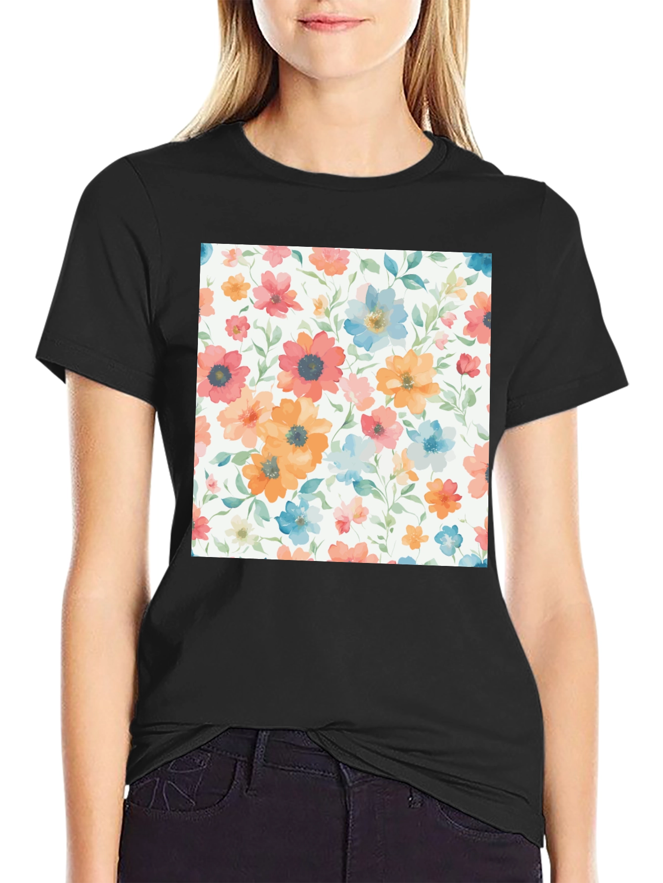 Floral Print Tee - Stylish & Comfortable