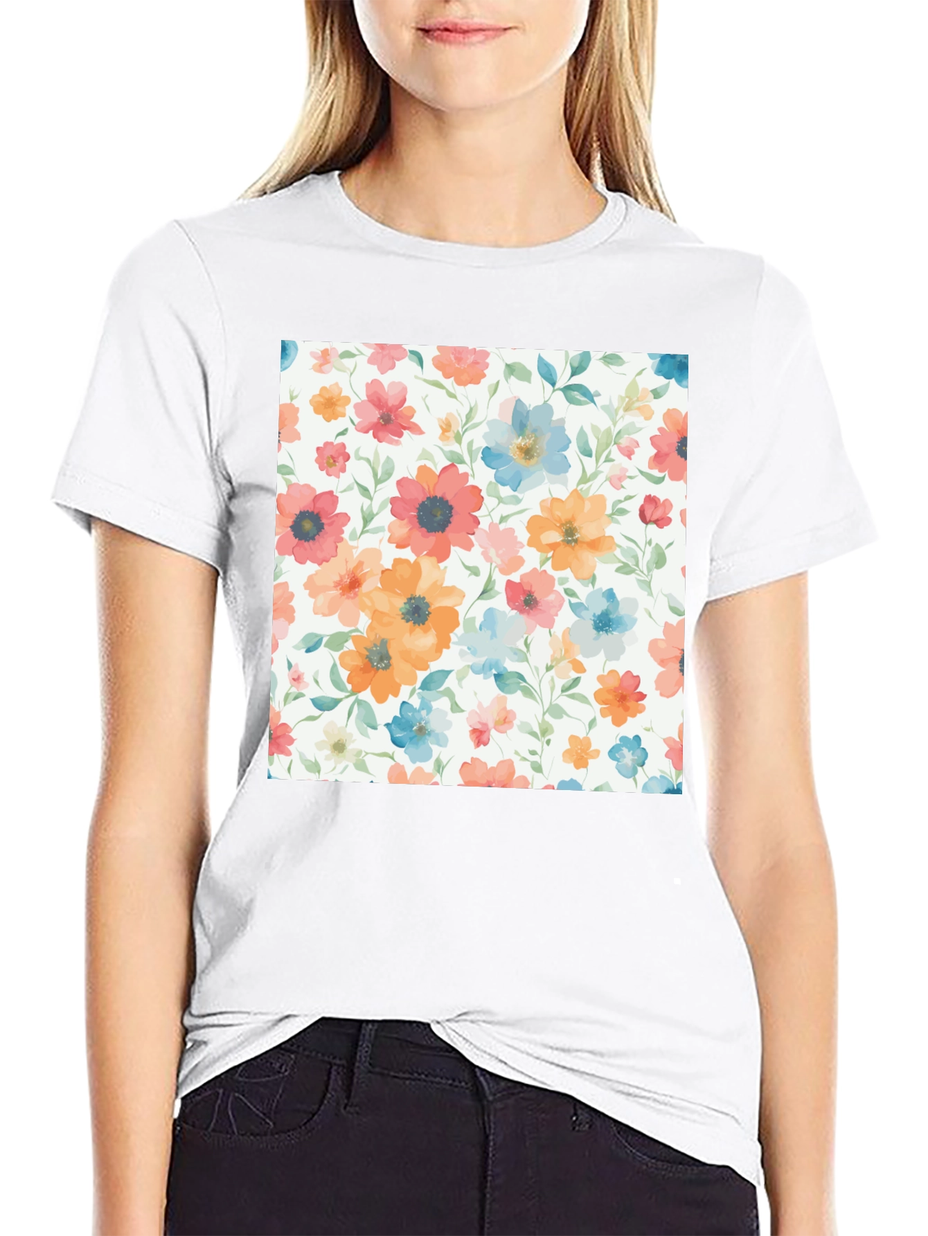 Floral Print Tee - Stylish & Comfortable