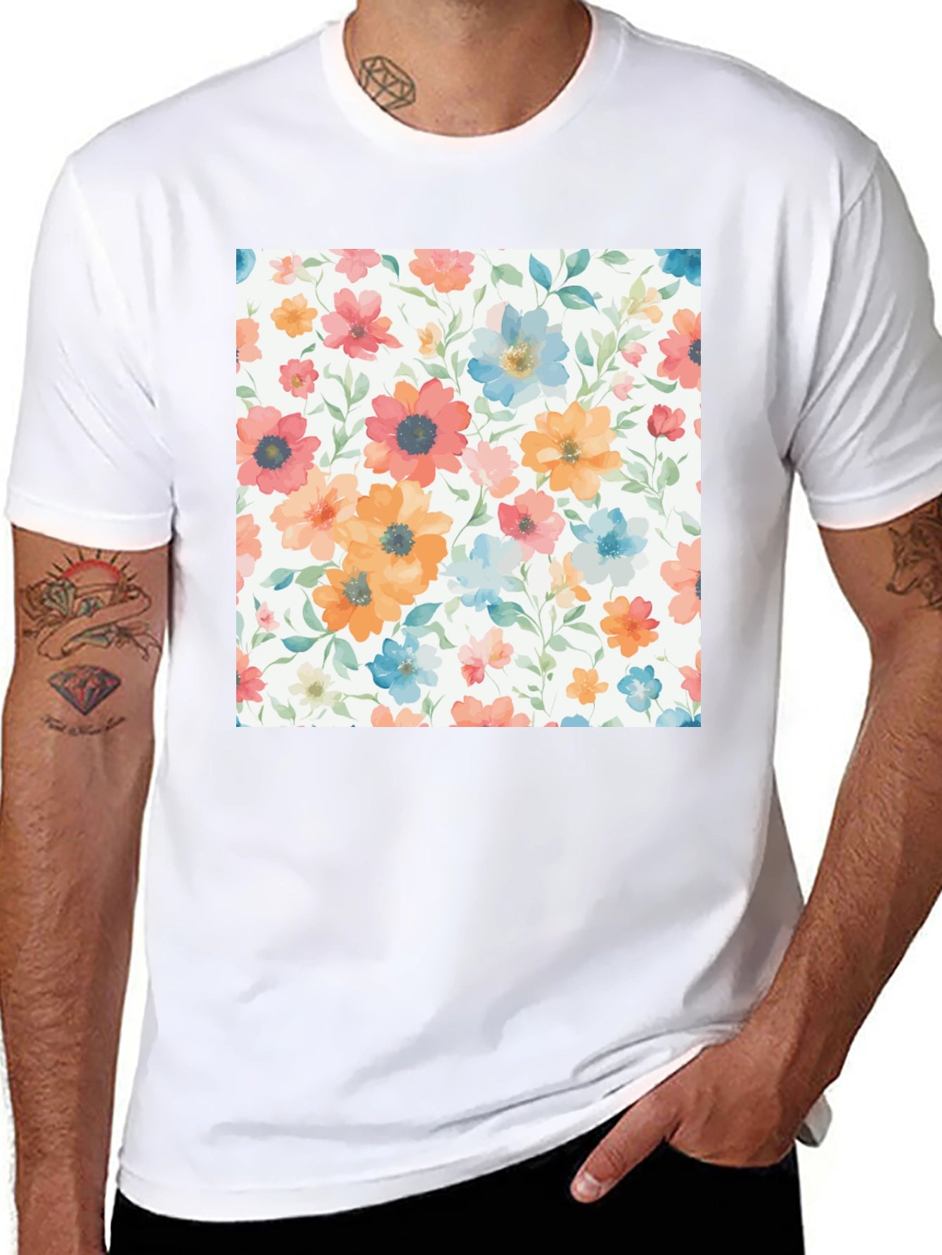 Floral Print Tee - Stylish & Comfortable