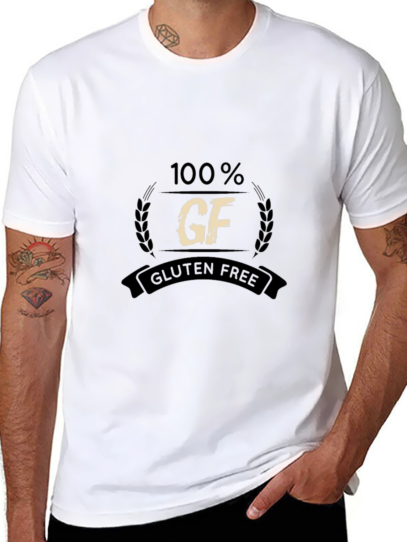 100% Gluten Free Black T-Shirt