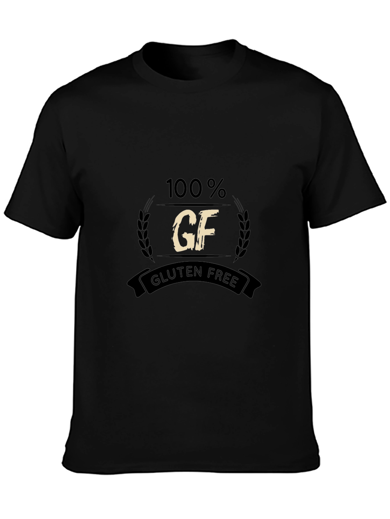 100% Gluten Free Black T-Shirt