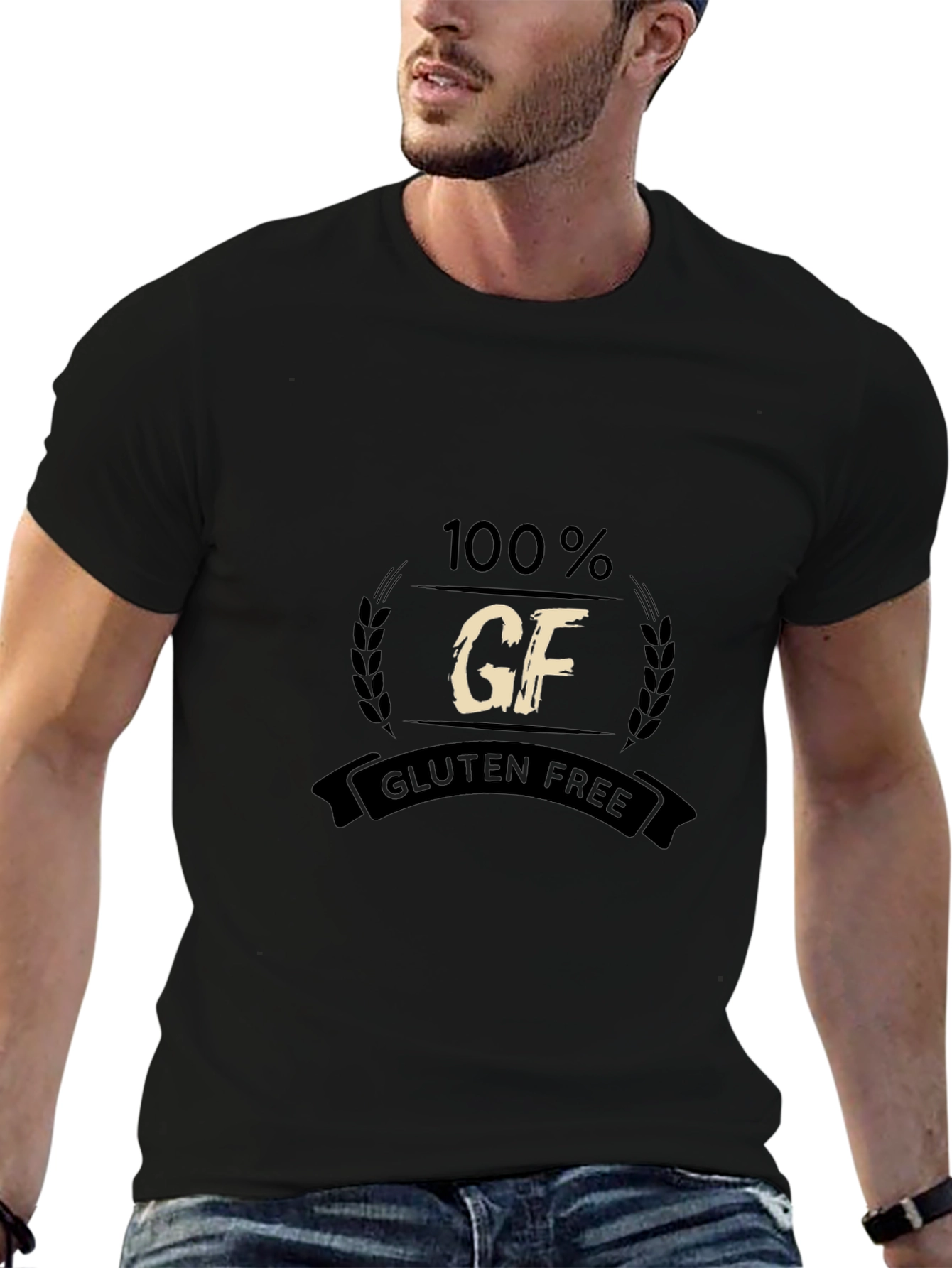 100% Gluten Free Black T-Shirt