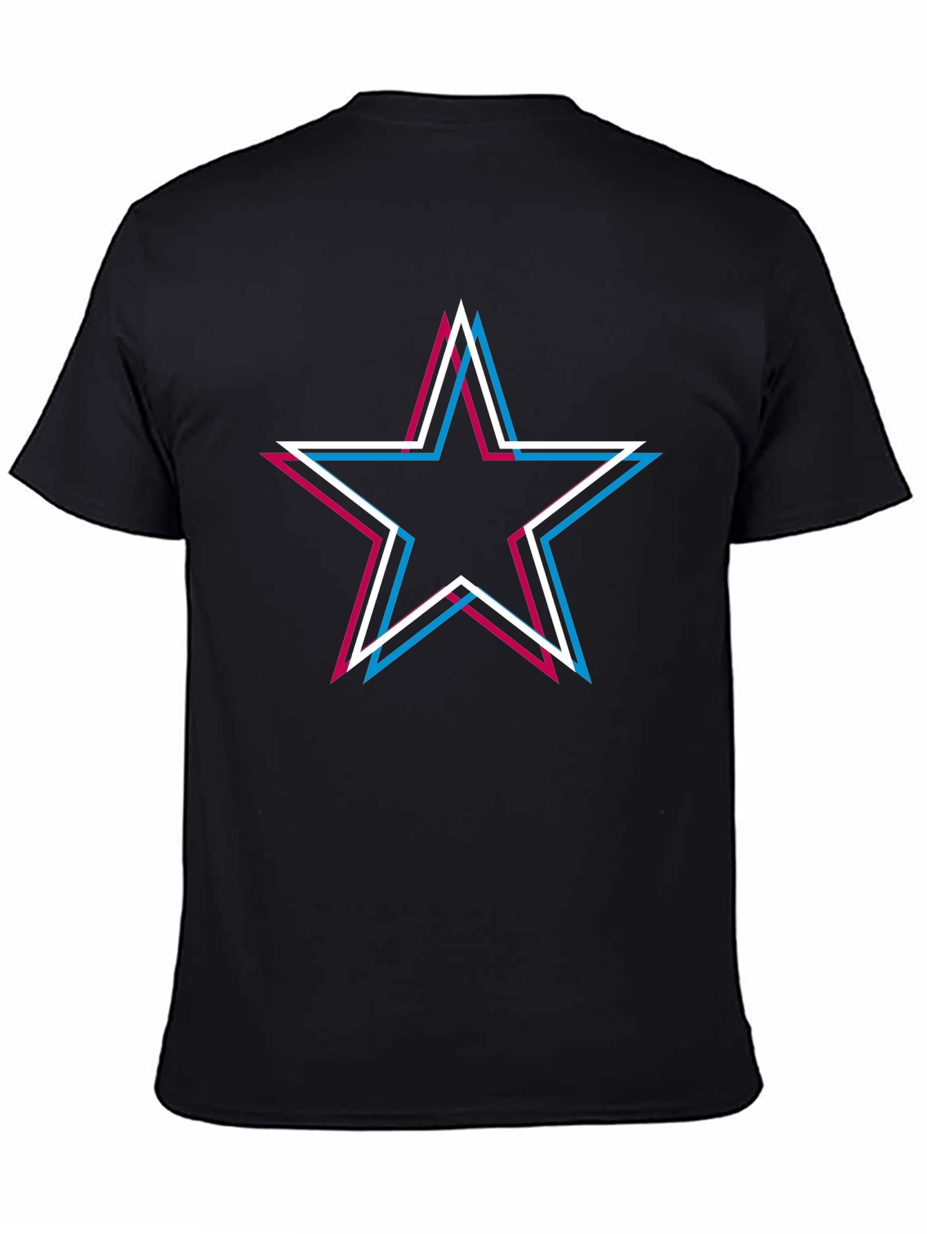 Retro Star Graphic Tee - Black Cotton Blend