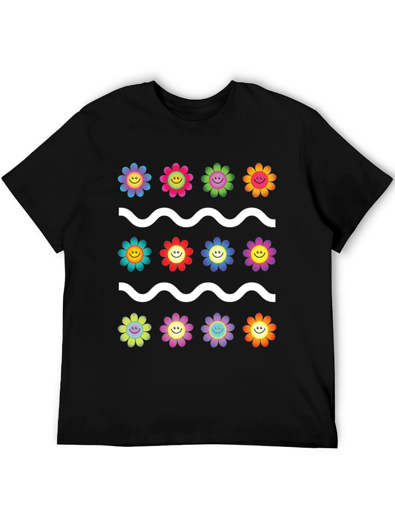 Happy Flower Pattern T-Shirt