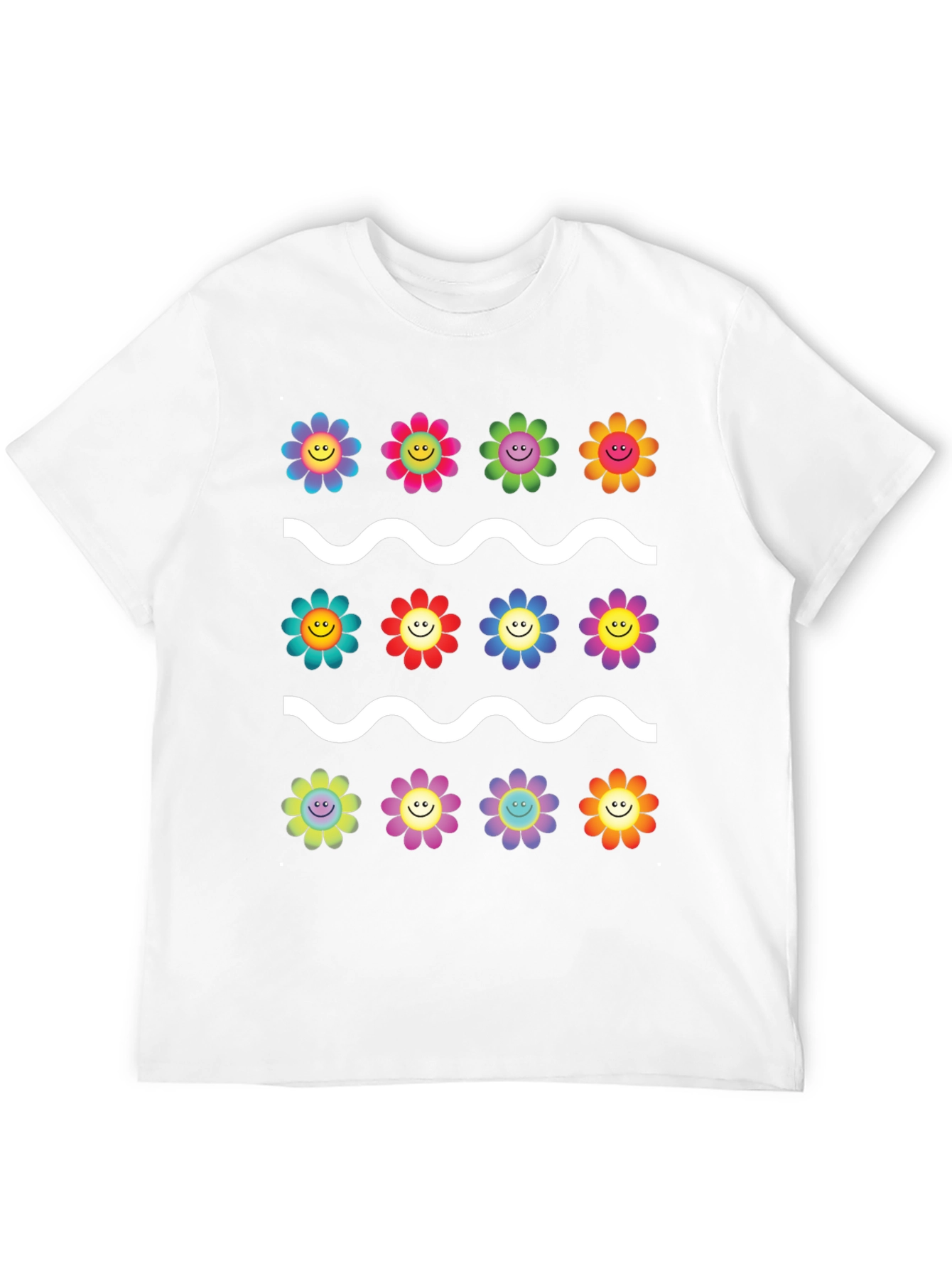 Happy Flower Pattern T-Shirt