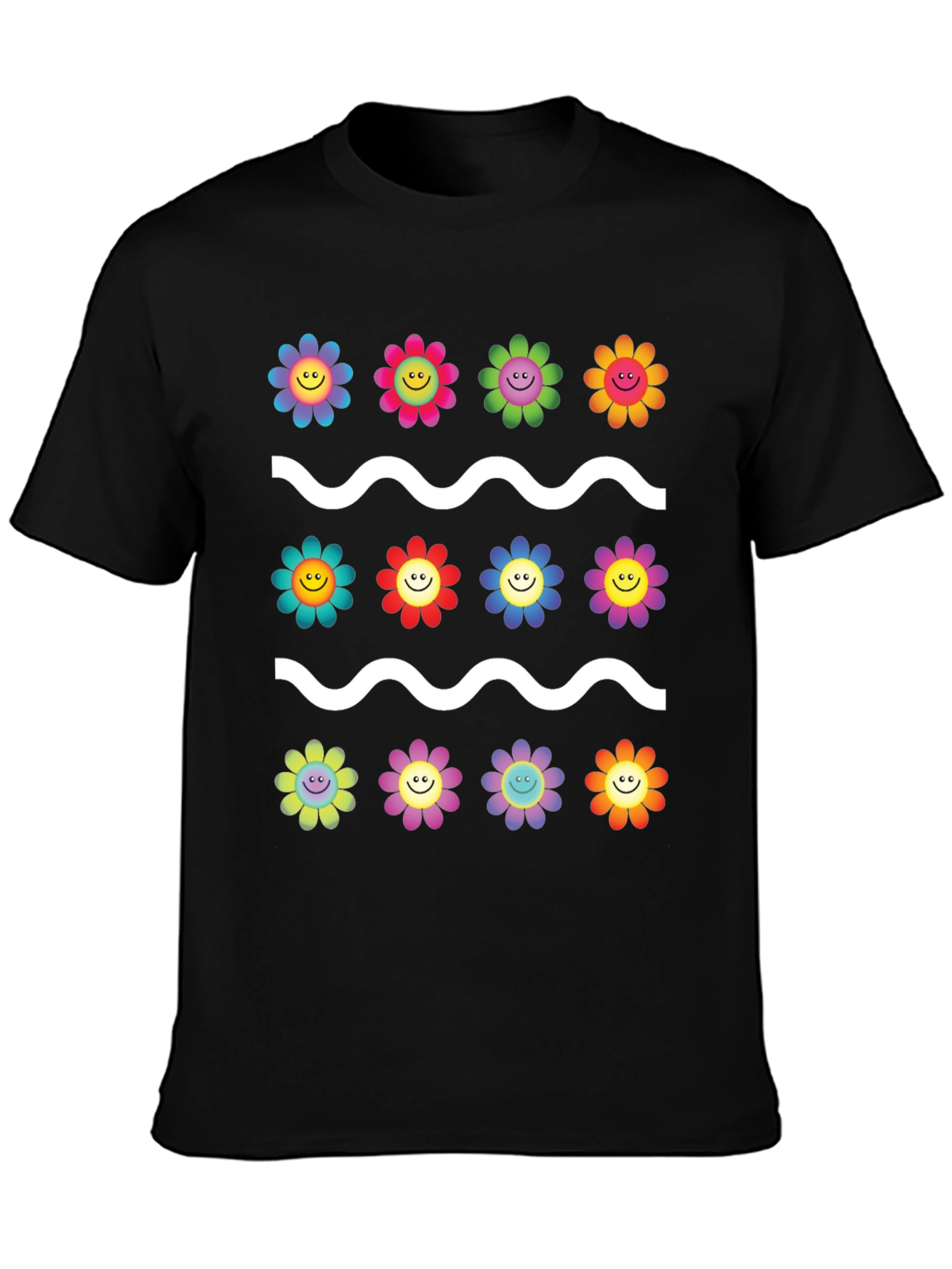 Happy Flower Pattern T-Shirt