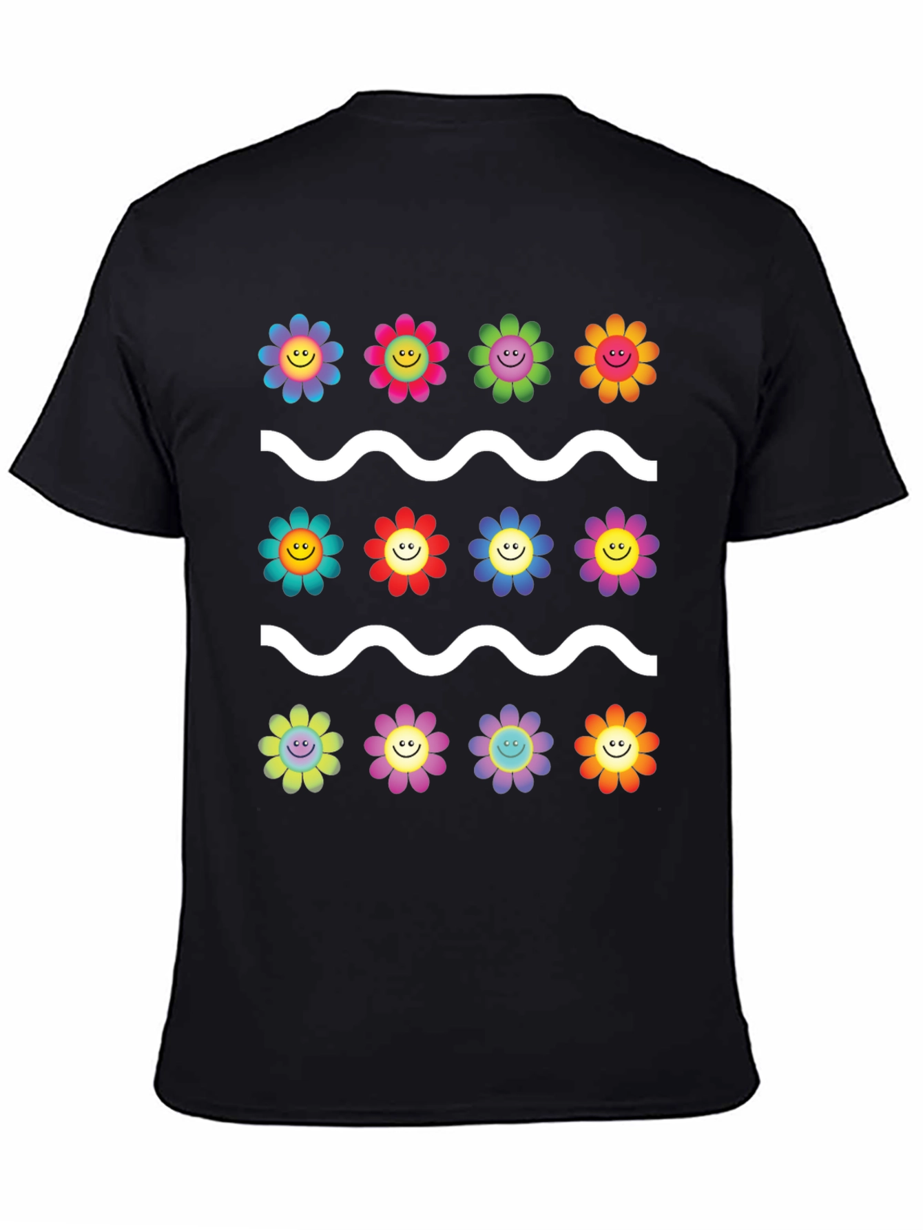 Happy Flower Pattern T-Shirt