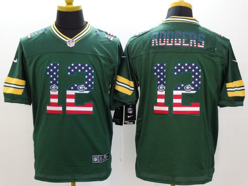 Men's Green Bay Packers Aaron Rodgers #12 Green Game Jerseys