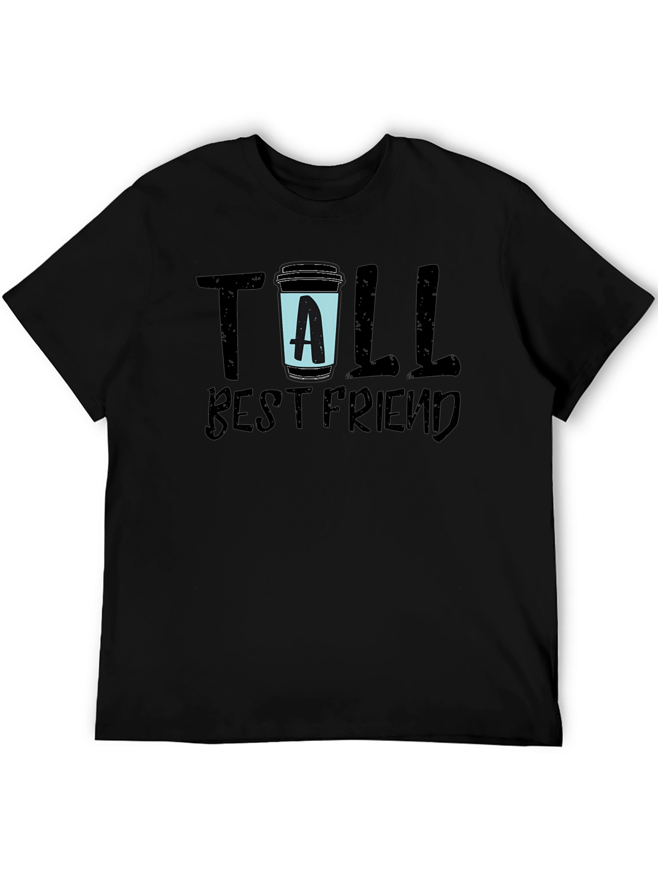 Tall Best Friend Black Graphic Tee