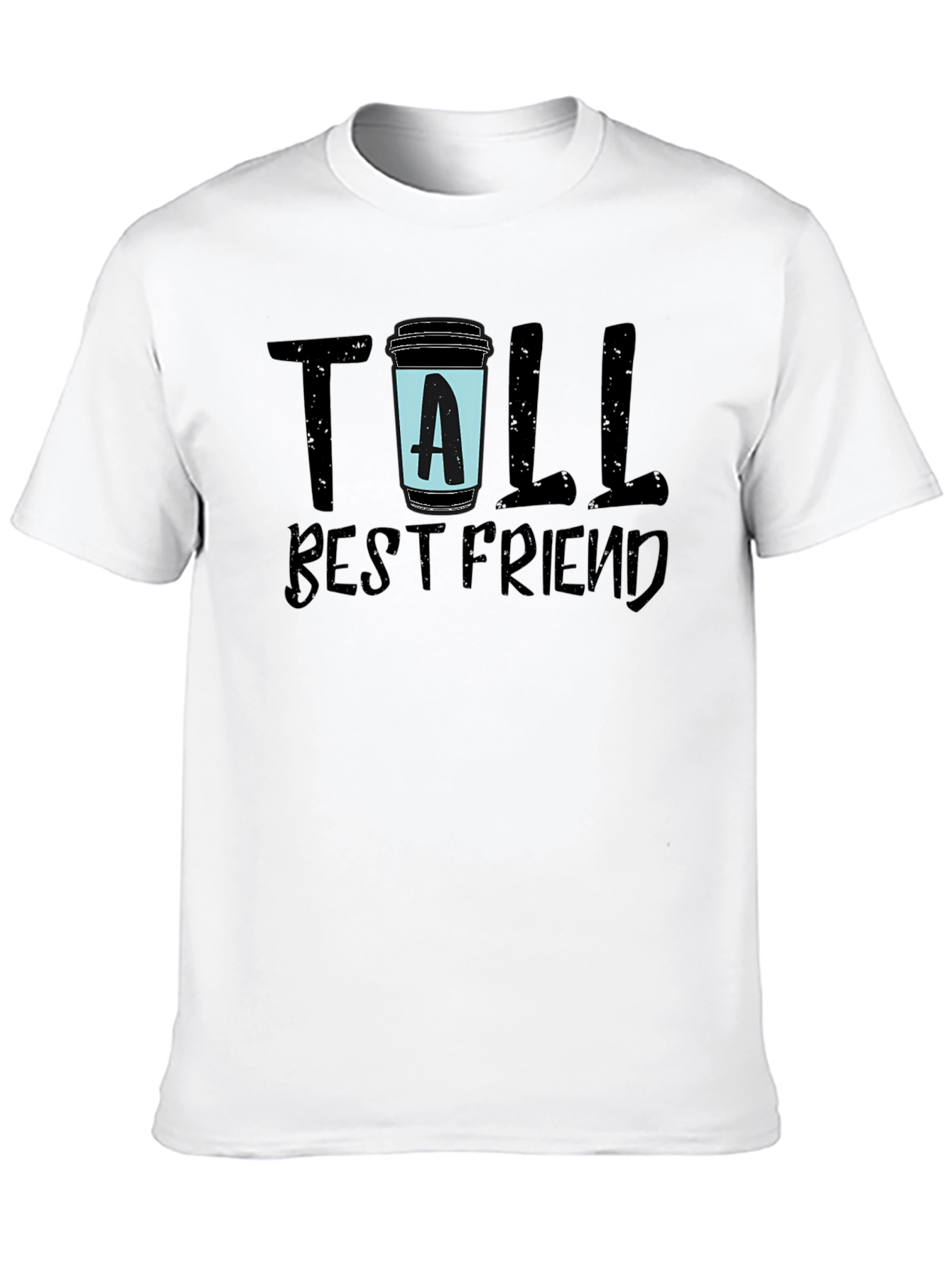 Tall Best Friend Black Graphic Tee
