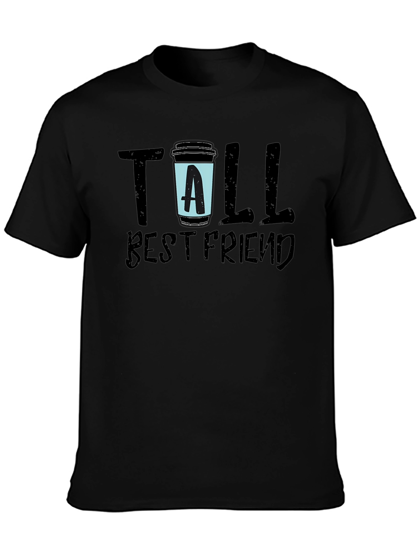 Tall Best Friend Black Graphic Tee
