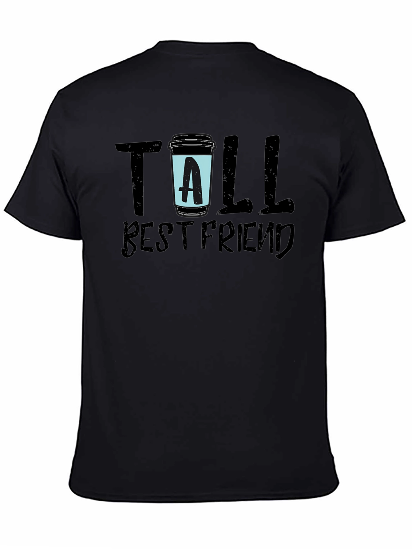 Tall Best Friend Black Graphic Tee