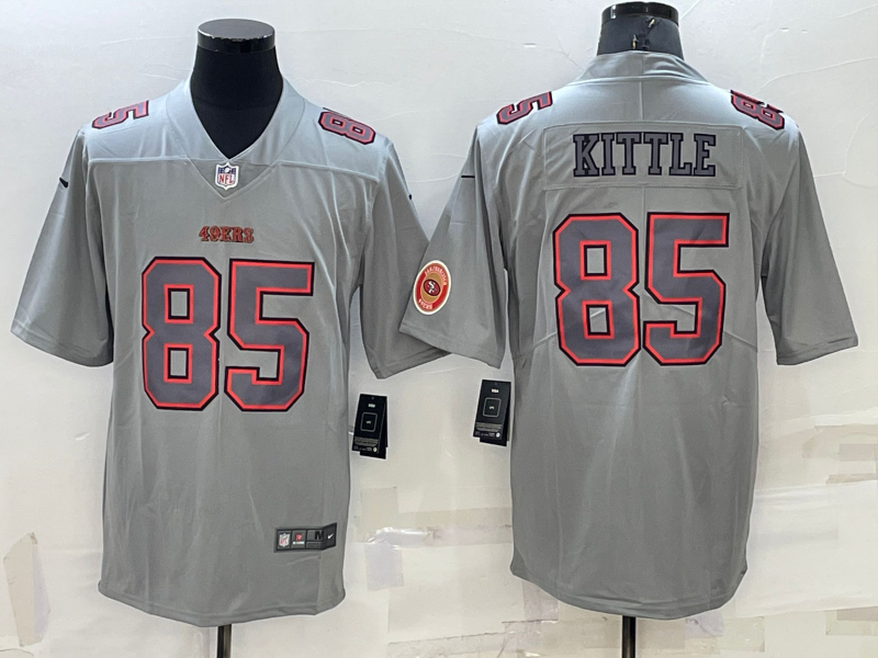 Men's San Francisco 49ers George Kittle #85 Gray Atmosphere Game Jerseys