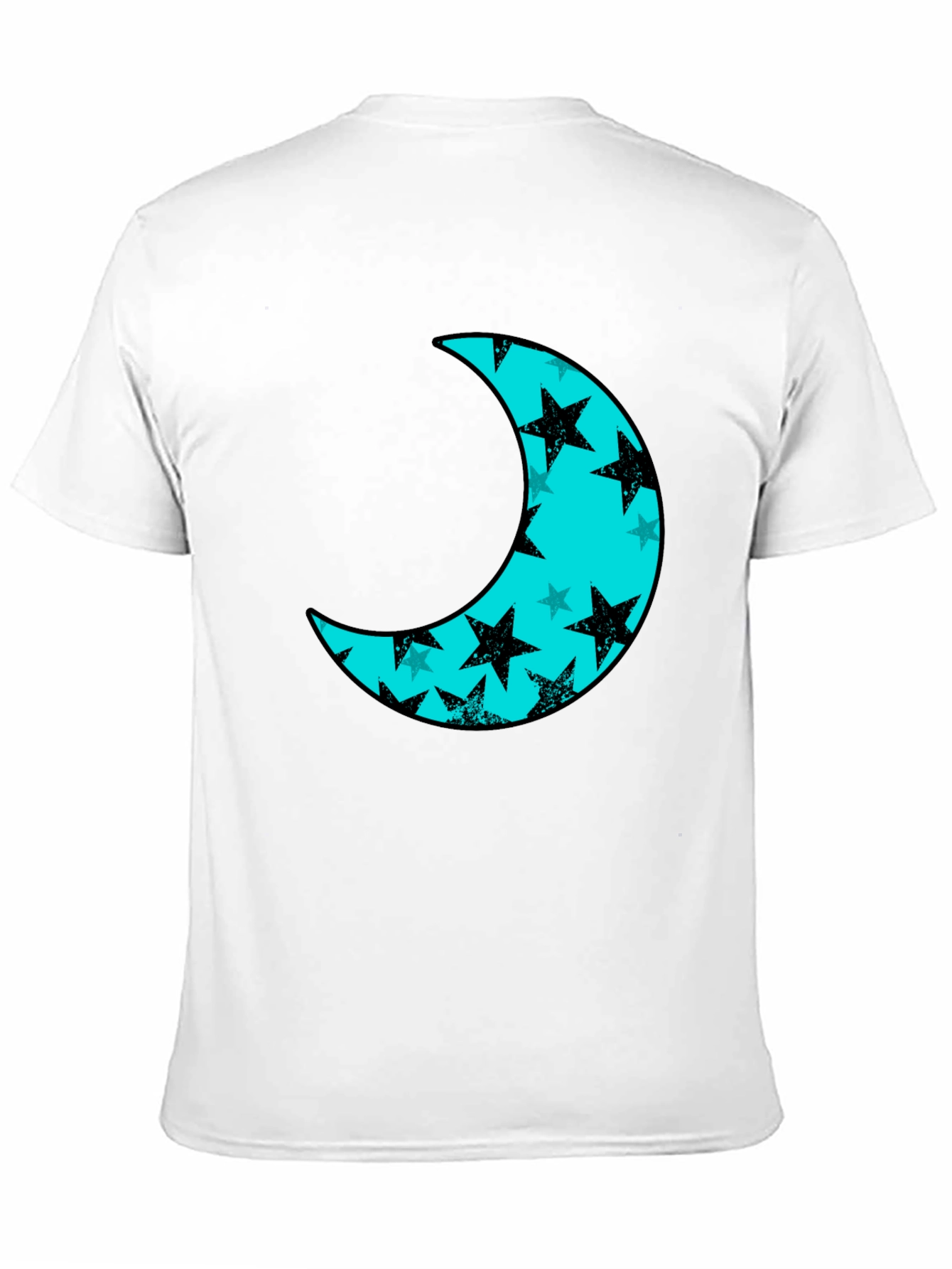 Moon & Stars Black Tee - Celestial Style