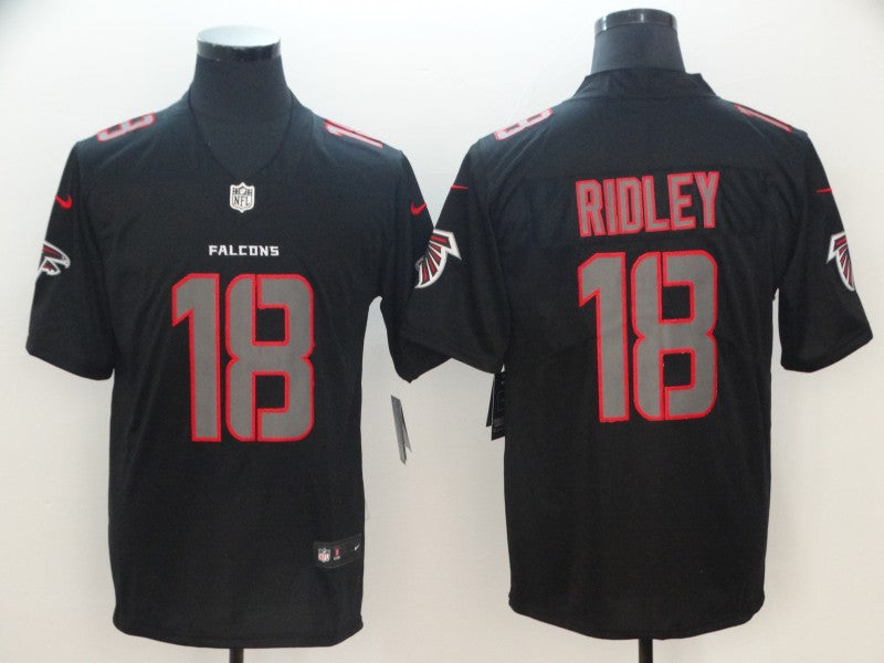 Men's Atlanta Falcons Calvin Ridley #18 Black Game Player Jerseys