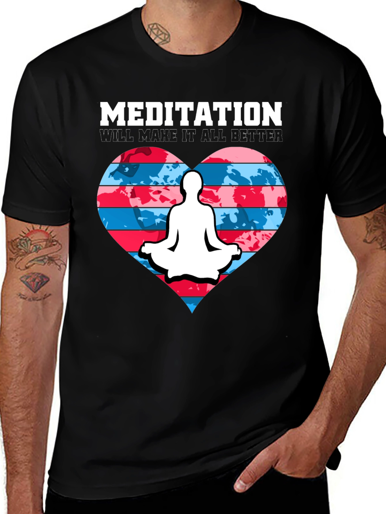 Meditation Heart Graphic T-Shirt