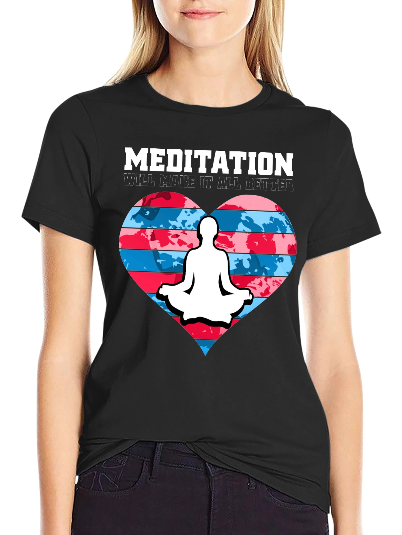 Meditation Heart Graphic T-Shirt