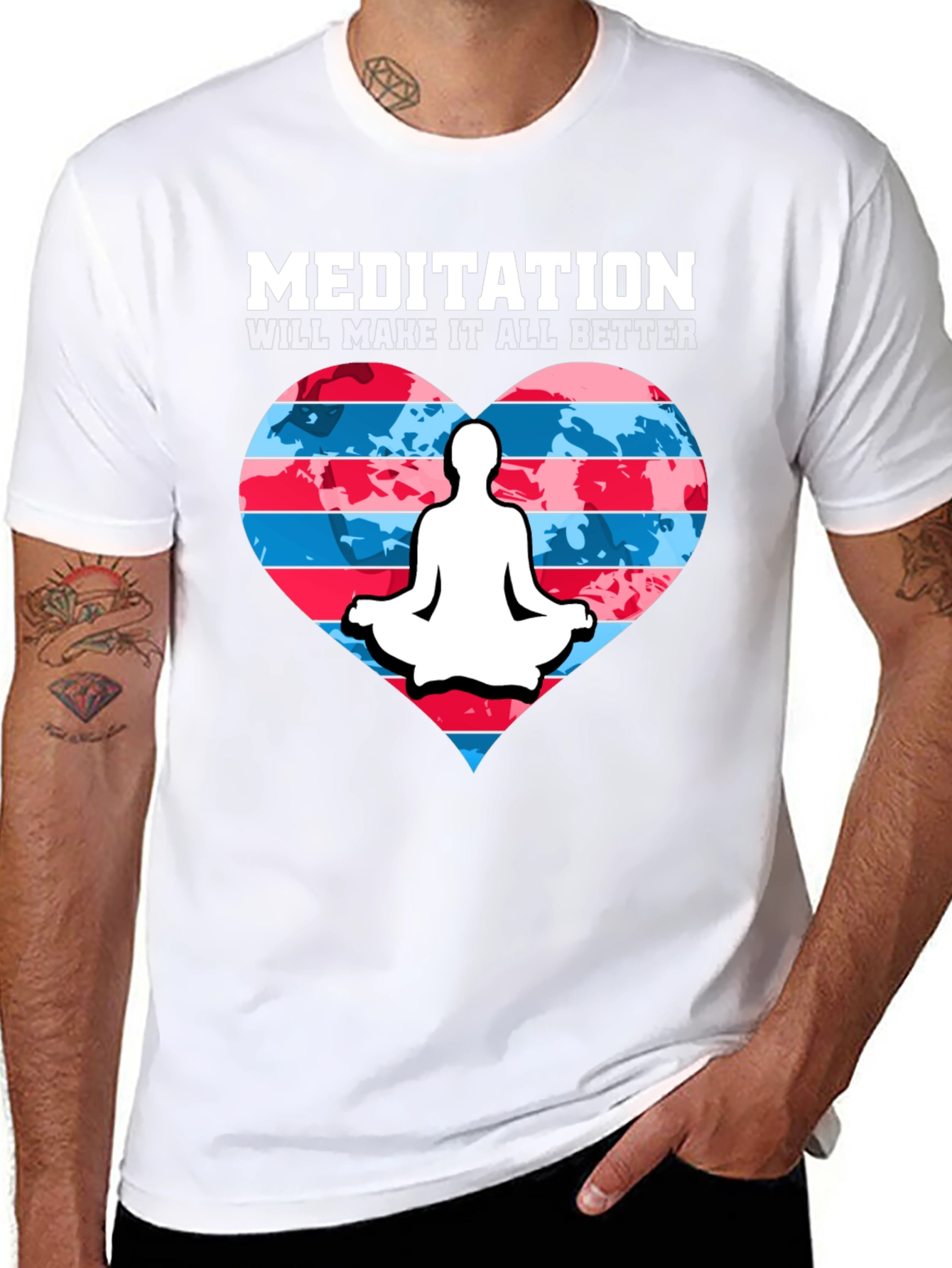 Meditation Heart Graphic T-Shirt