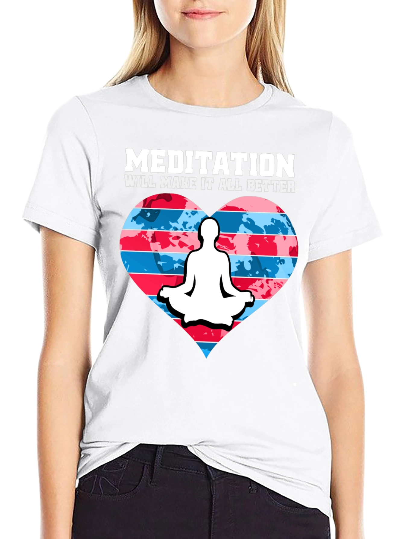 Meditation Heart Graphic T-Shirt