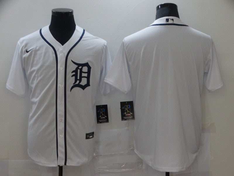 Men's Detroit Tigers White Home Blank Replica Jerseys
