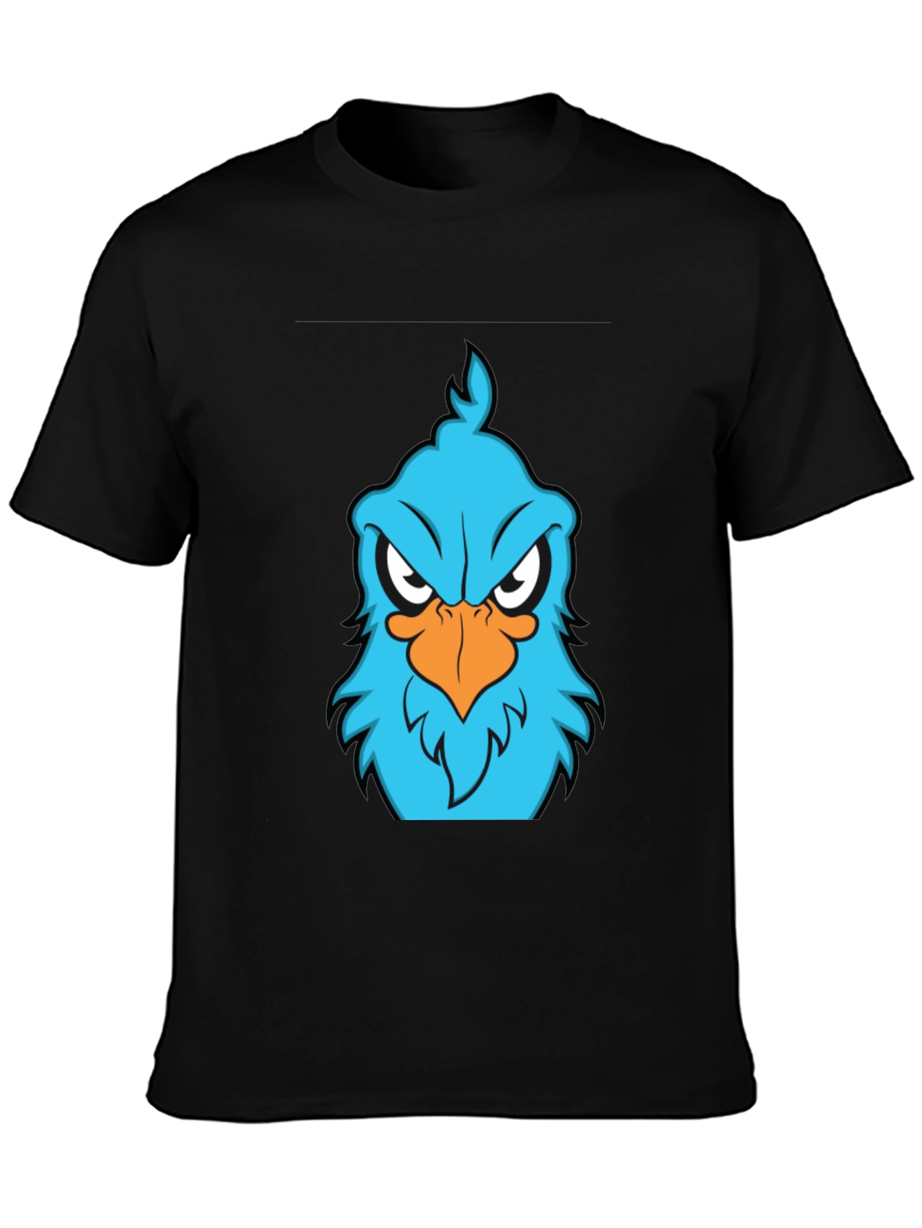 Angry Blue Bird Graphic T-Shirt