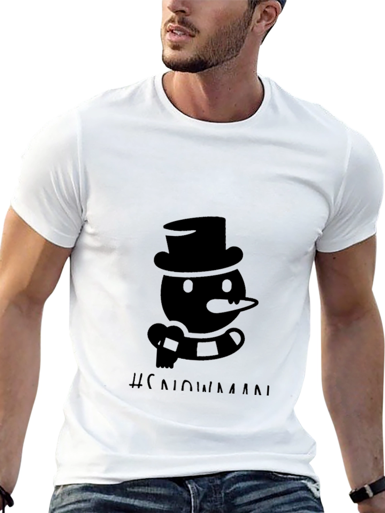 Snowman Graphic T-Shirt - Classic Holiday Style