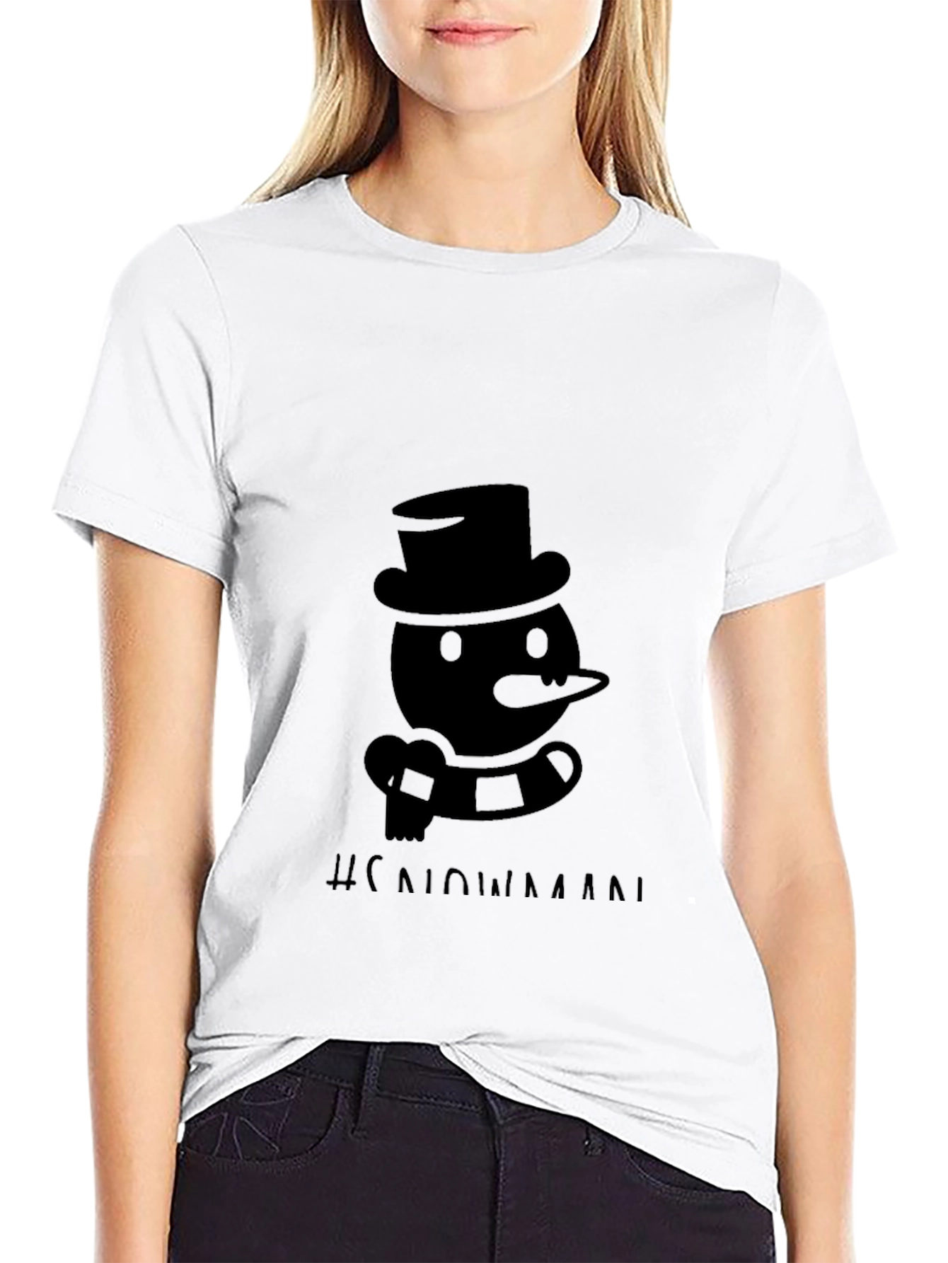 Snowman Graphic T-Shirt - Classic Holiday Style